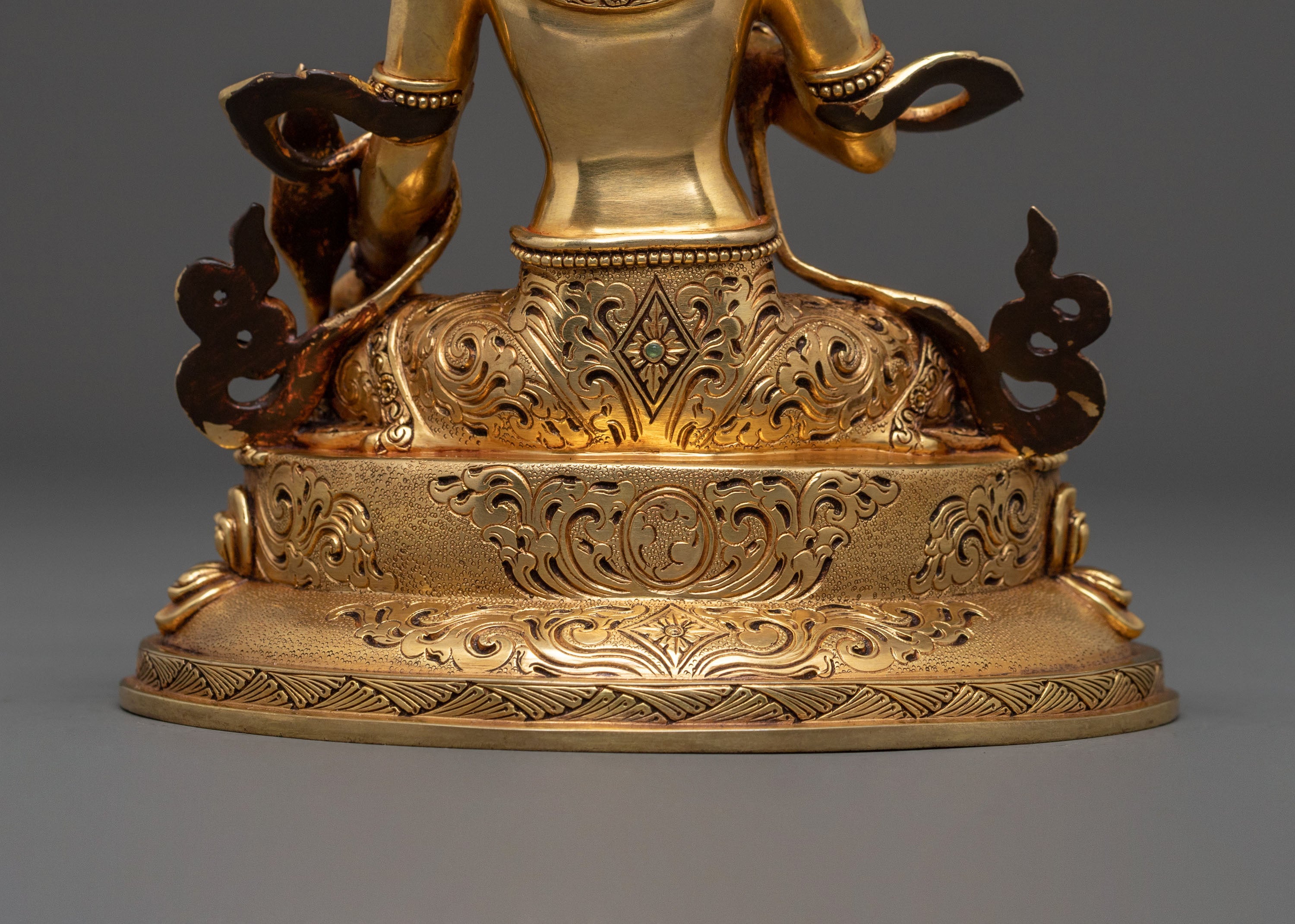 Kshitigarbha Sacred Rupa | 24K Gold Gilded Sculpture