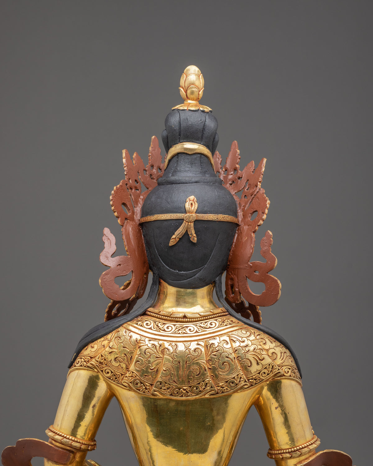 Amitayus Golden Statue | Long Life Buddha Copper Figurine