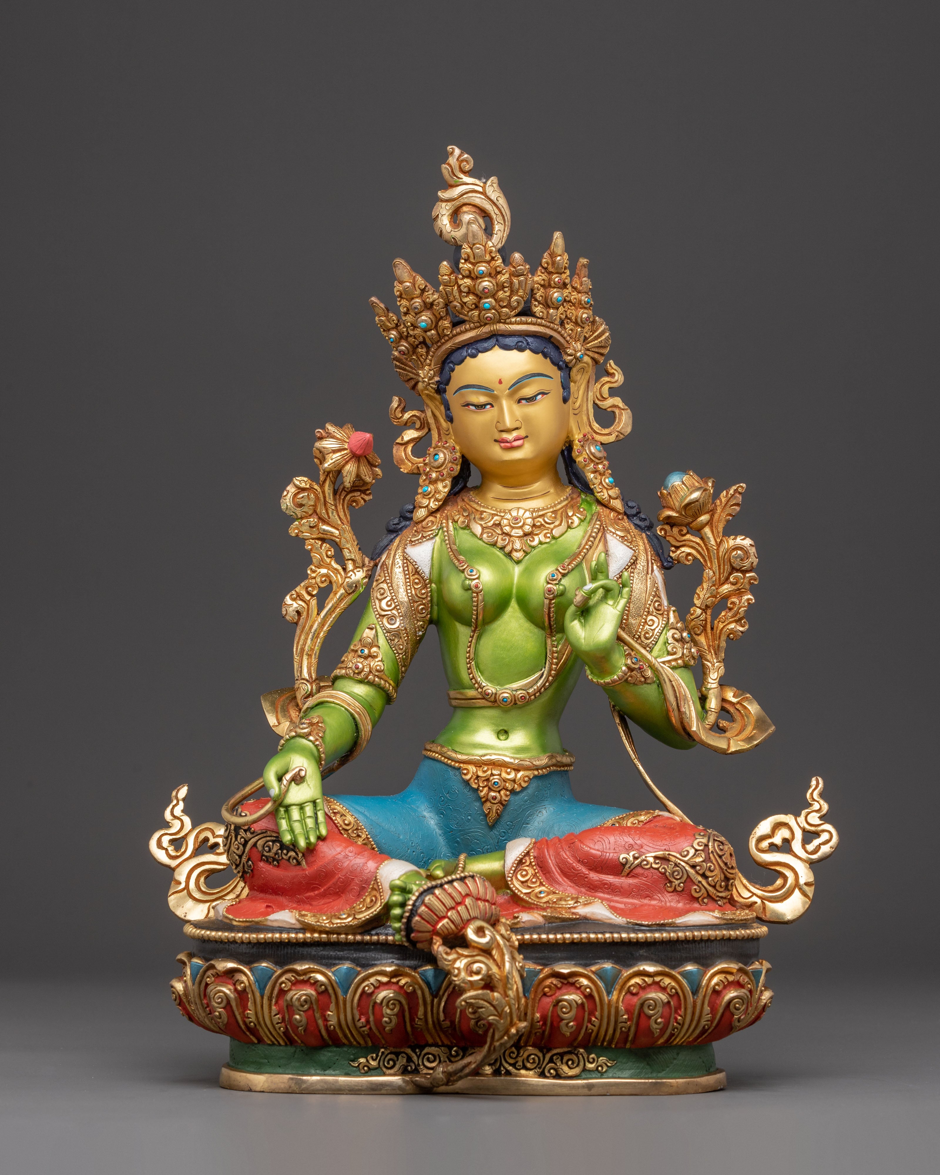 Sacred Statue of Mother Green Tara | Compassionate Protector