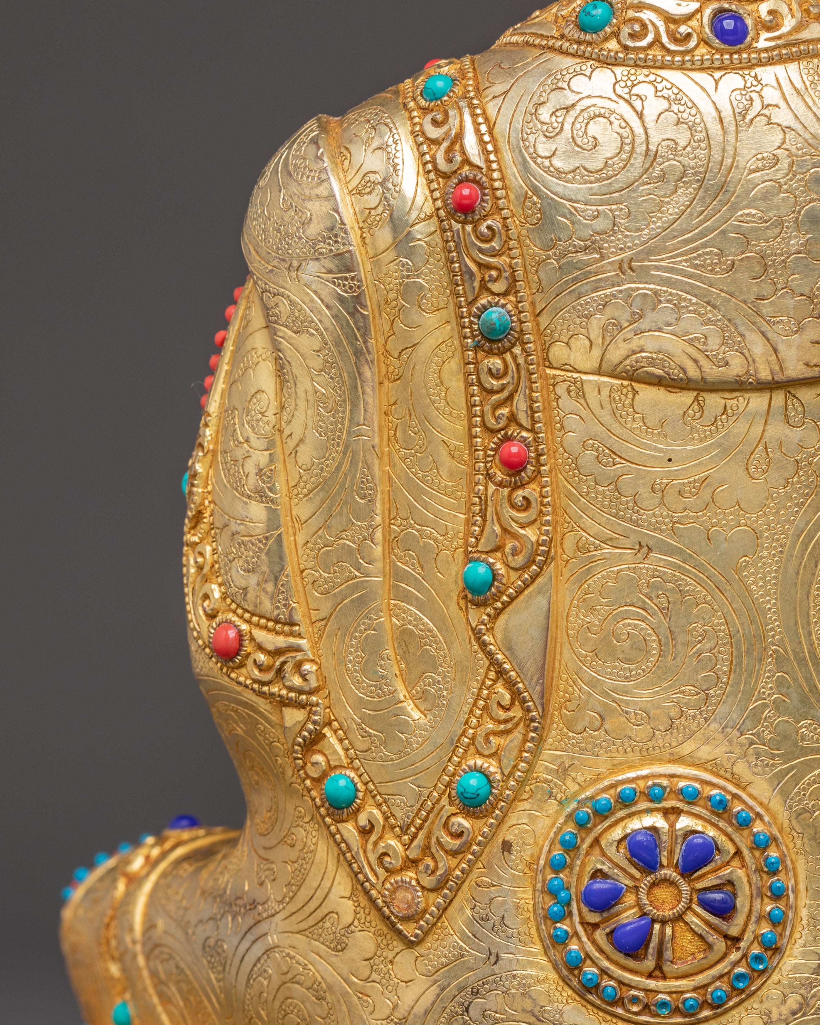 Golden Shakyamuni Buddha Handmade Statue | Gautama Buddha Art