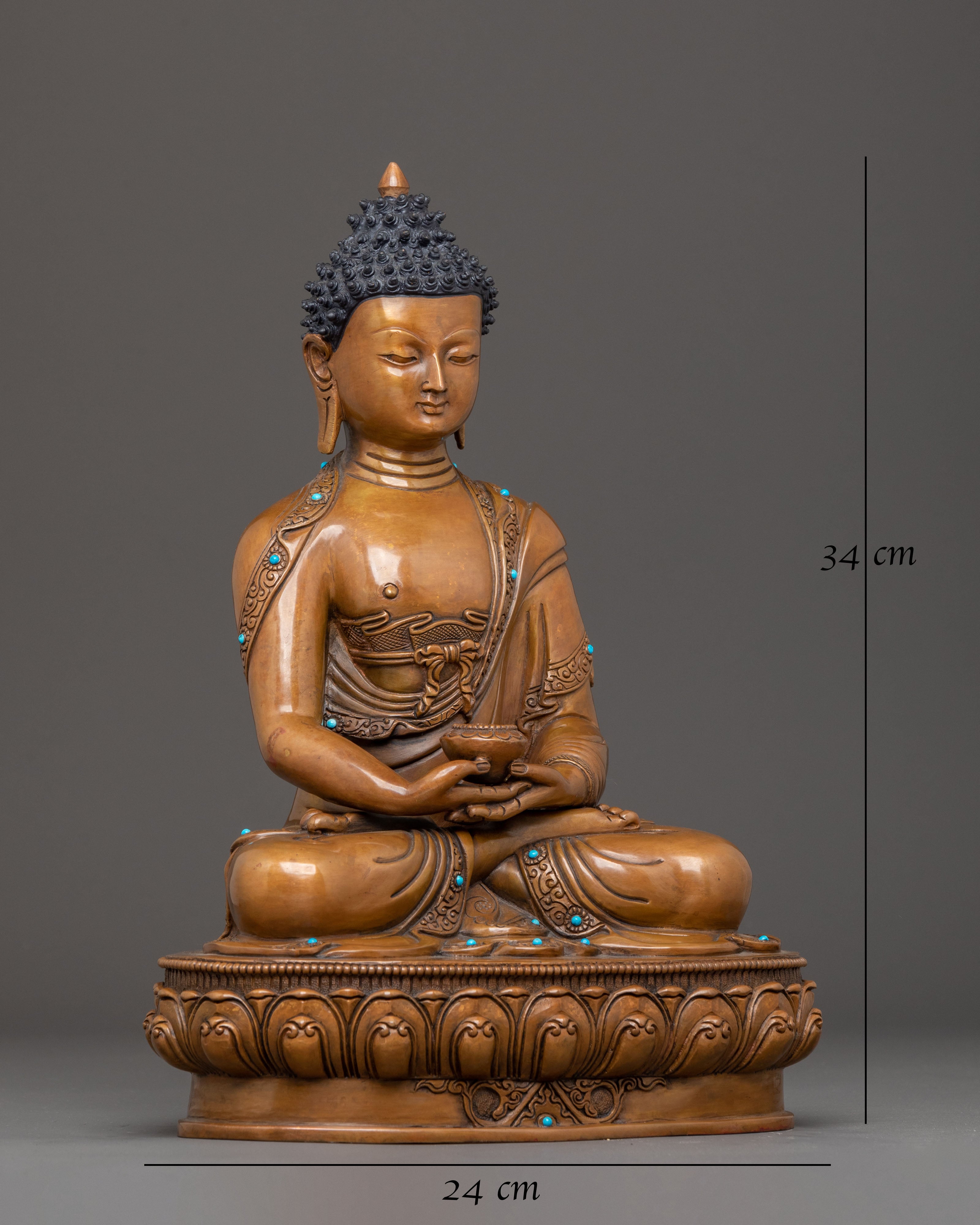 Handmade Statue of Amitabha Buddha for Altar Decor