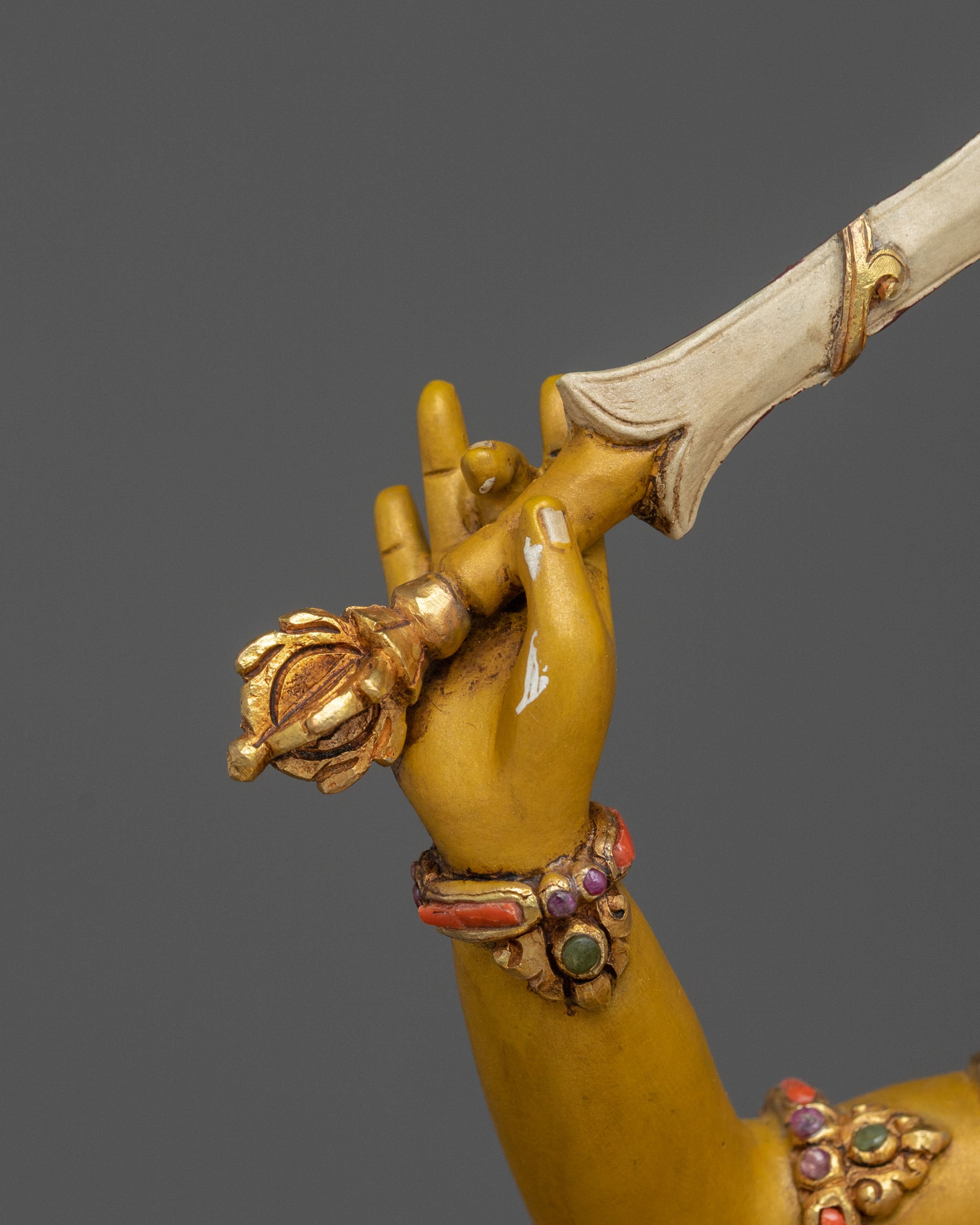 Simhanada Manjushri Buddhist Statue: Lion’s Roar of Wisdom
