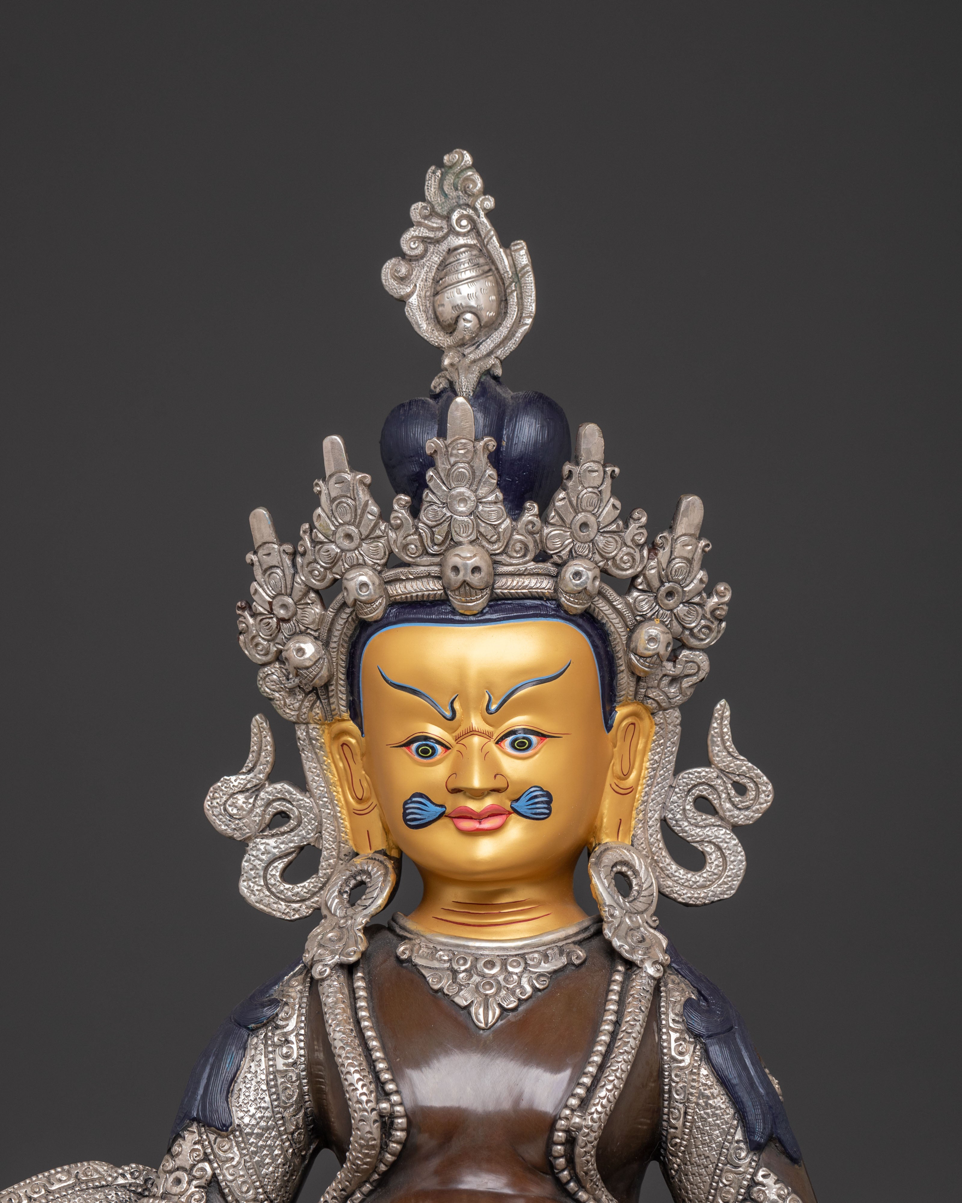 Dzambhala Sacred Statue: Masterfully Crafted Oxidized Copper