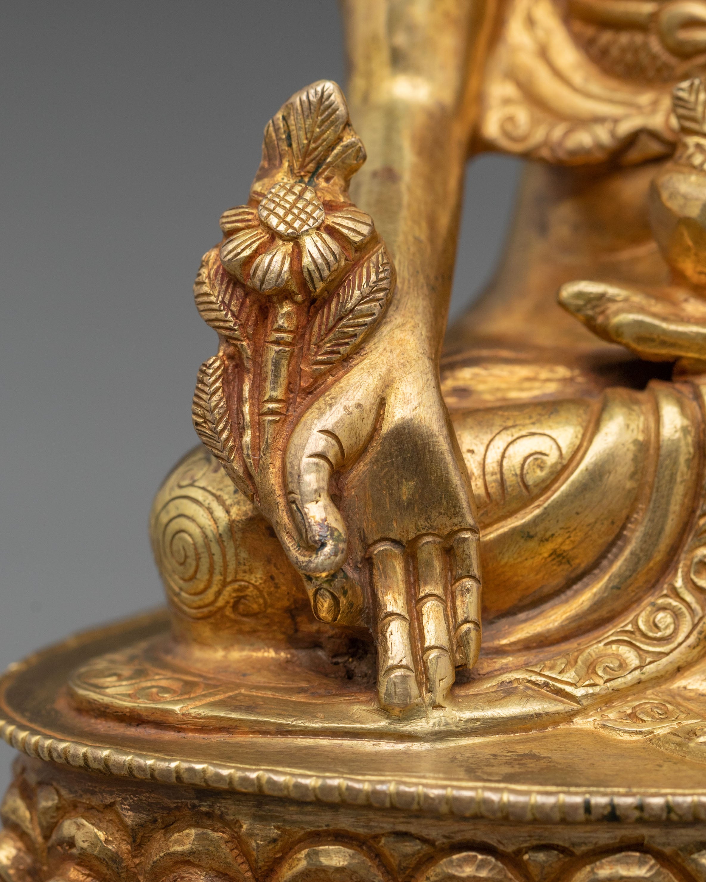 Medicine Buddha Statue | 24K Gold Gilded Healing Buddha Figurine