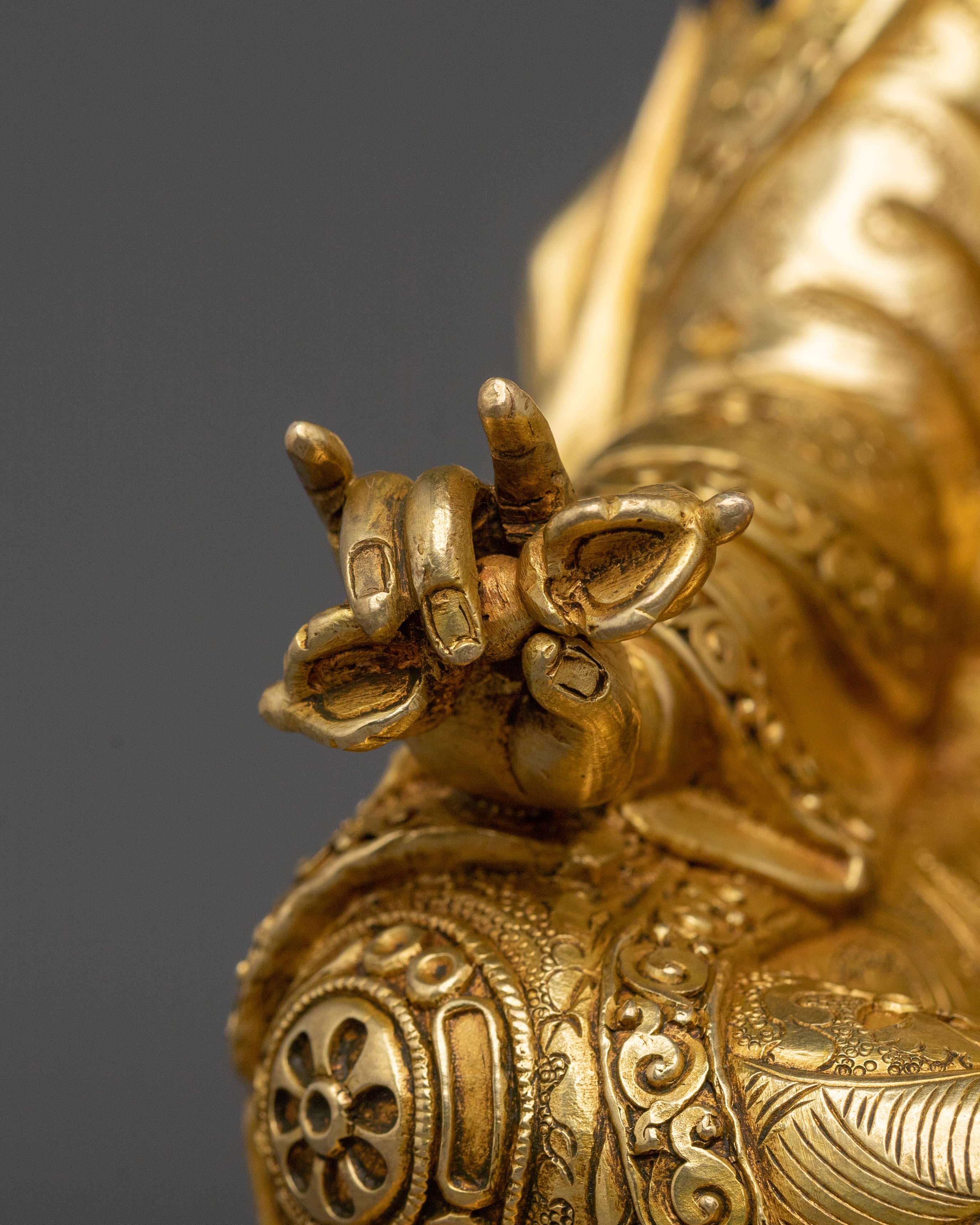 Handmade Guru Rinpoche Statue | Lotus Born Master