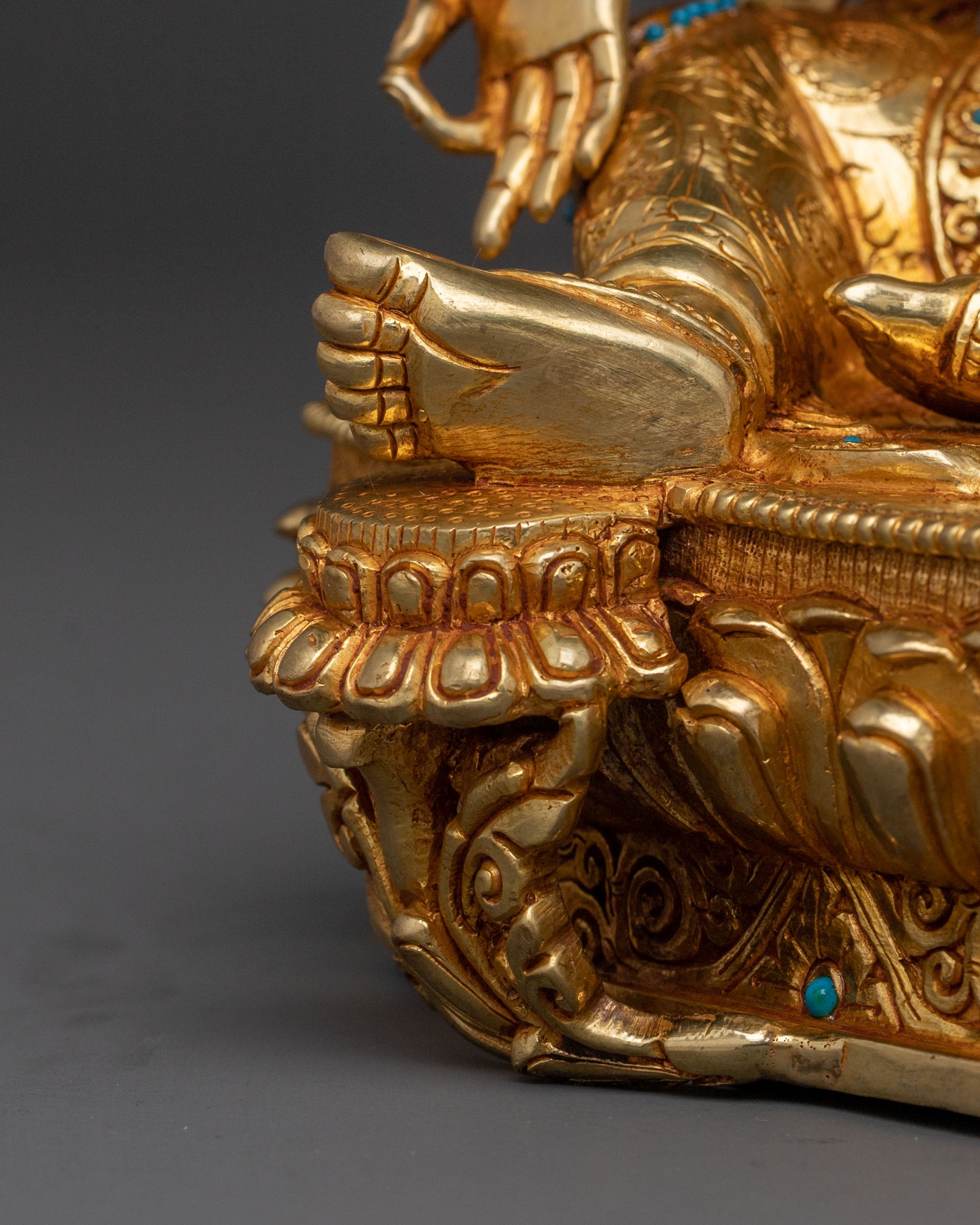 Divine Mother Tara Statue: Hand-Gilded Serenity