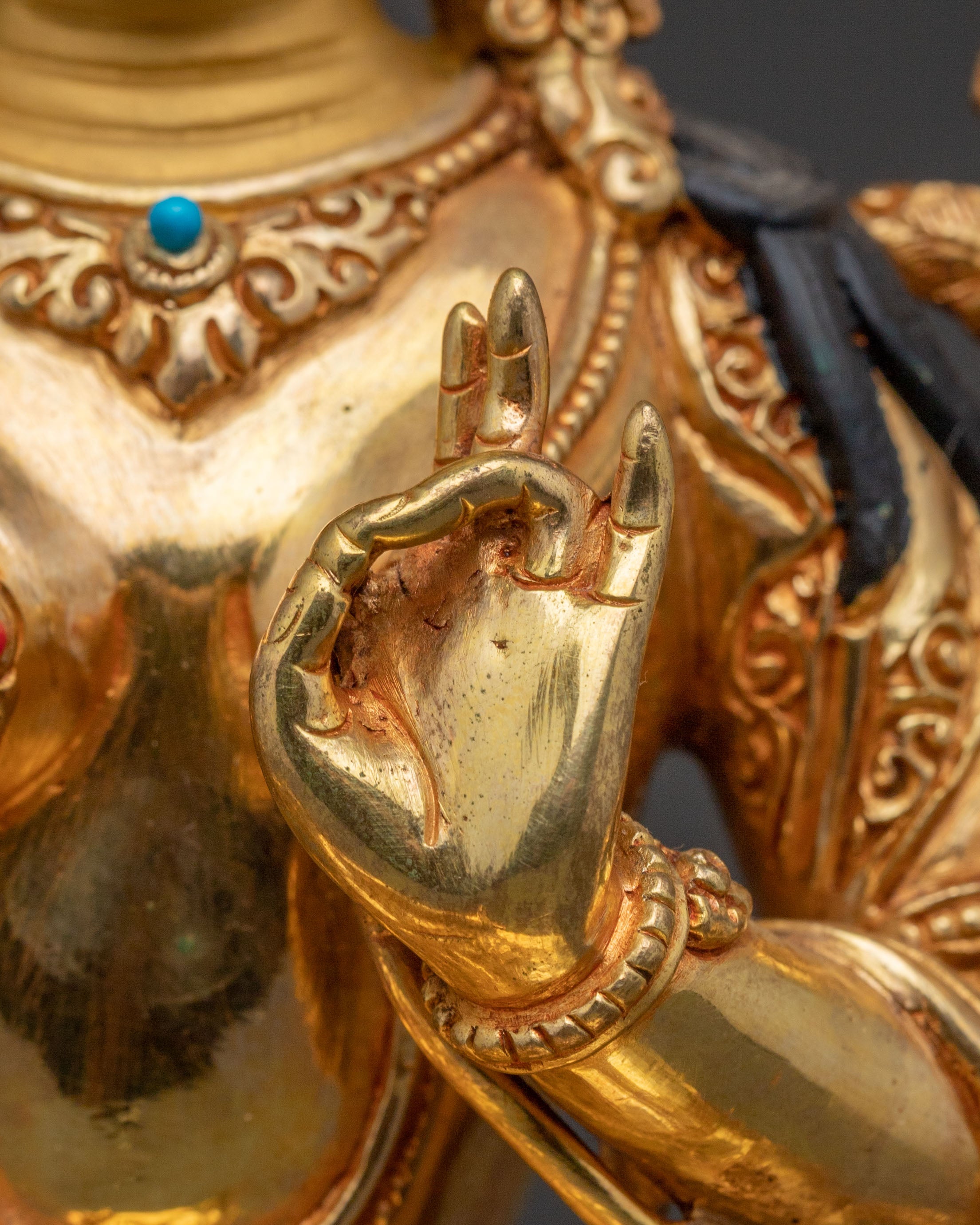 Handcrafted Blessing Statue of Green Tara