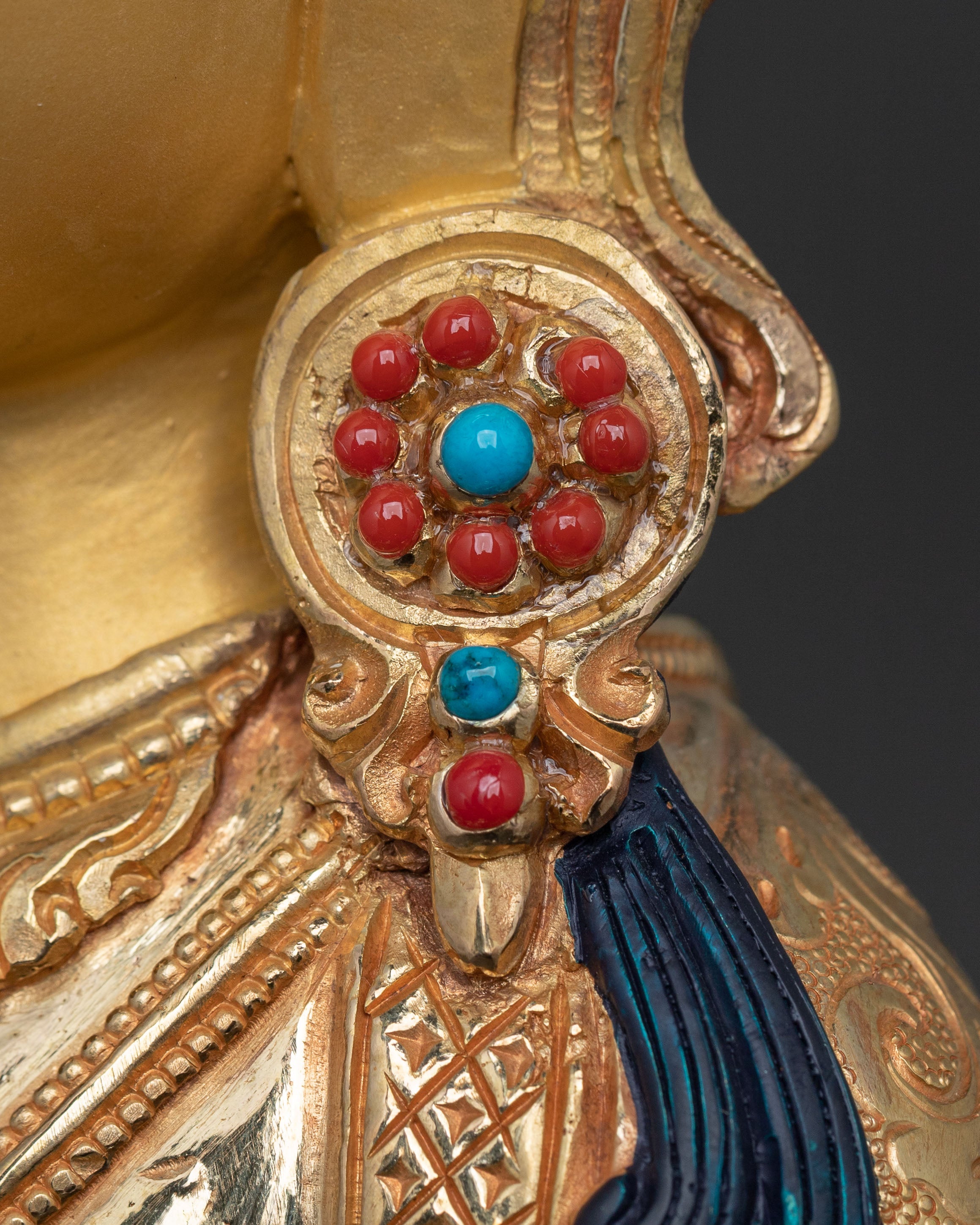 Amitayus Buddha Immortality Statue, Gold Gilded
