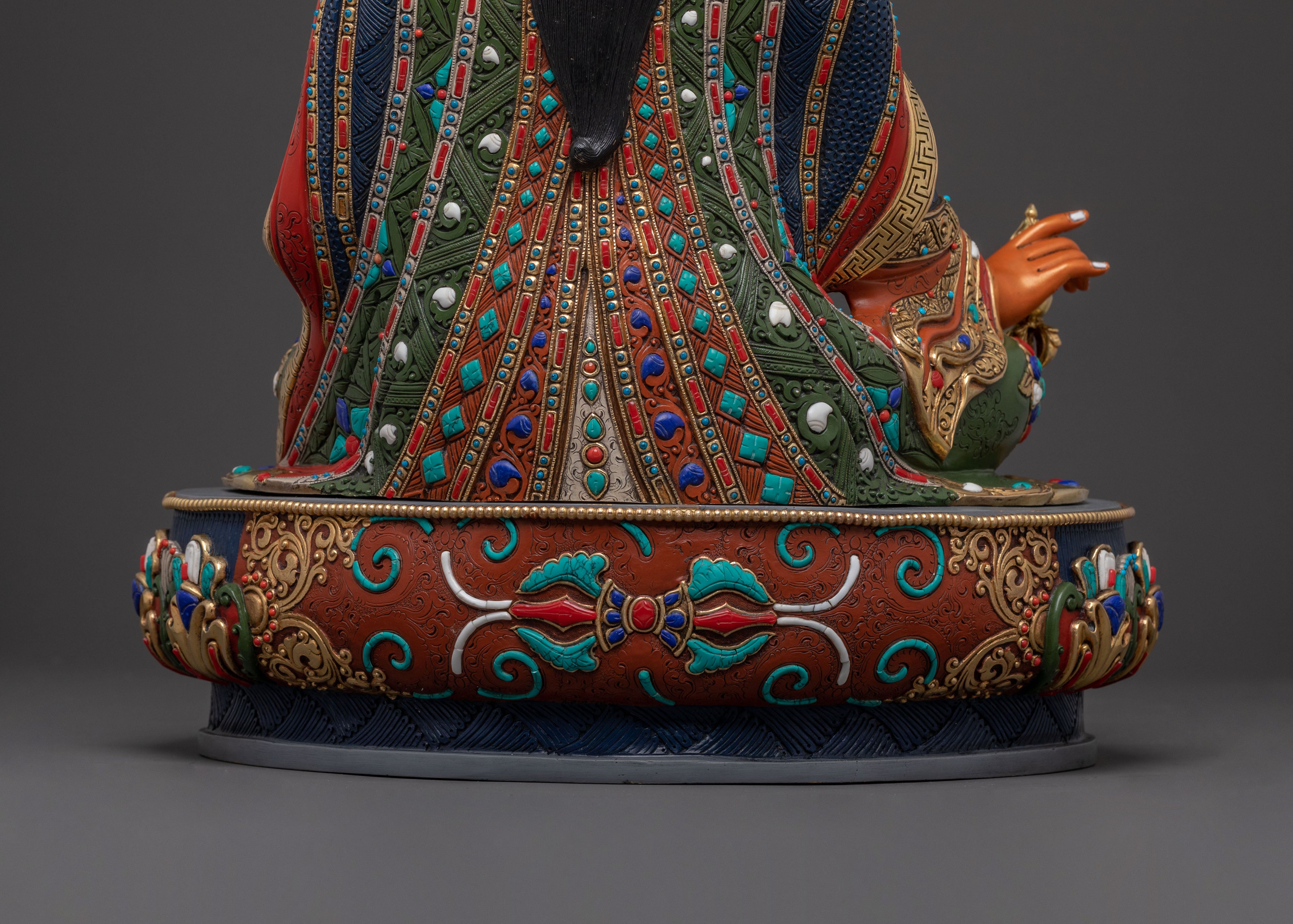 Padmasambhava 24k Gold Gilded Blessing Statue