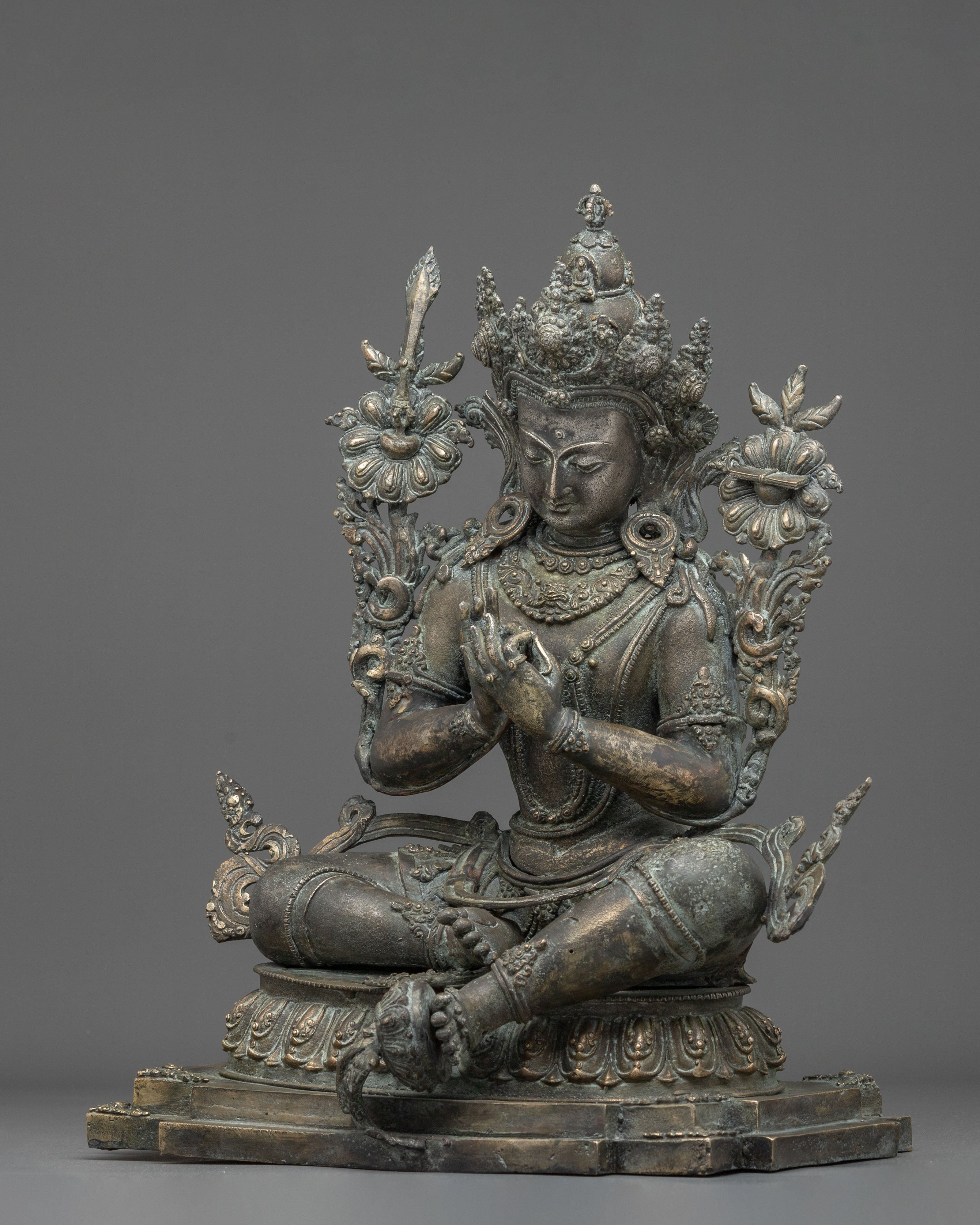 Tikshna Manjushri Spiritual Copper Statue | Antique Finish