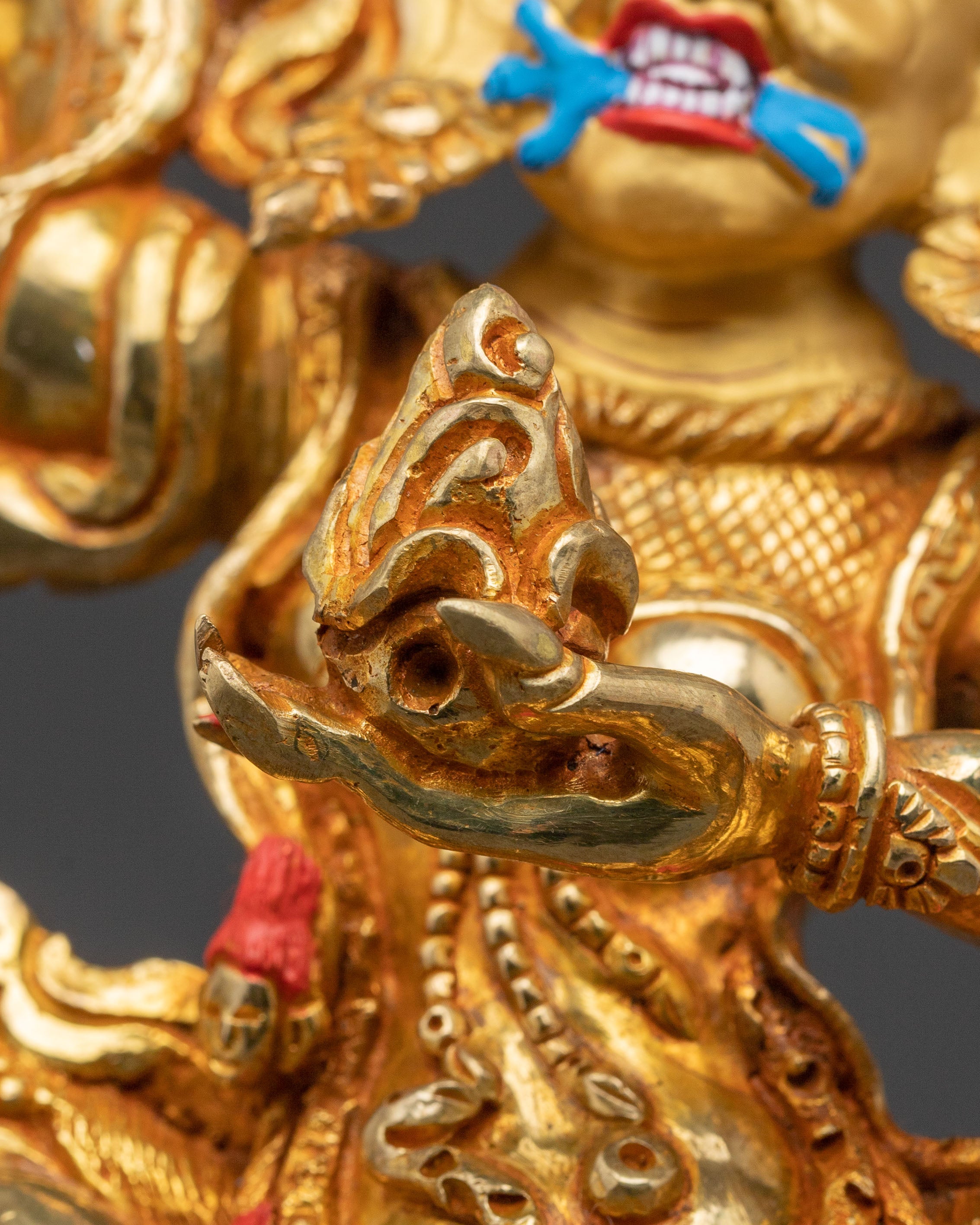 Palden Lhamo Spiritual Statue – Hand-Gilded Copper