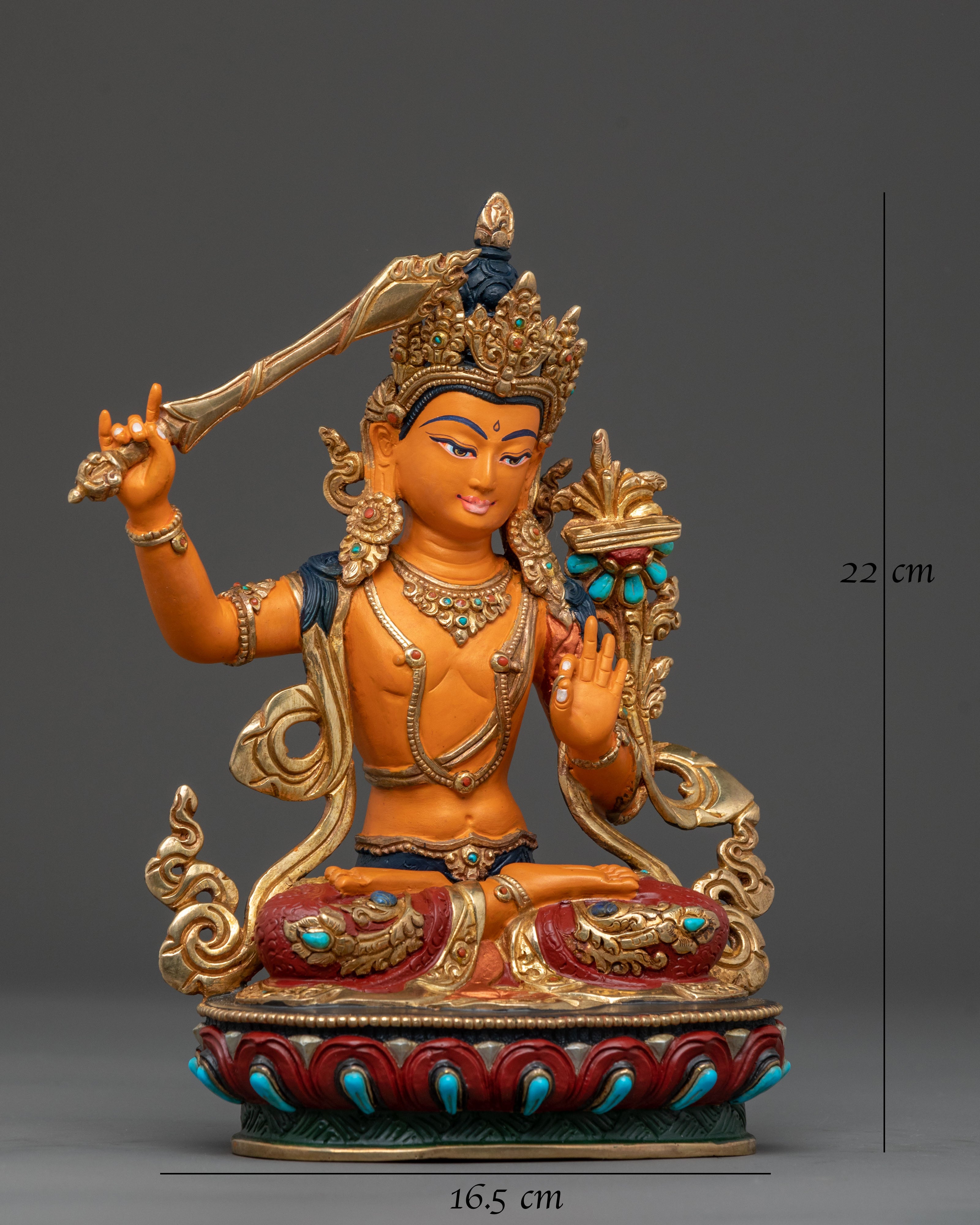 Manjushri Handcrafted Statue | Spiritual Figurine
