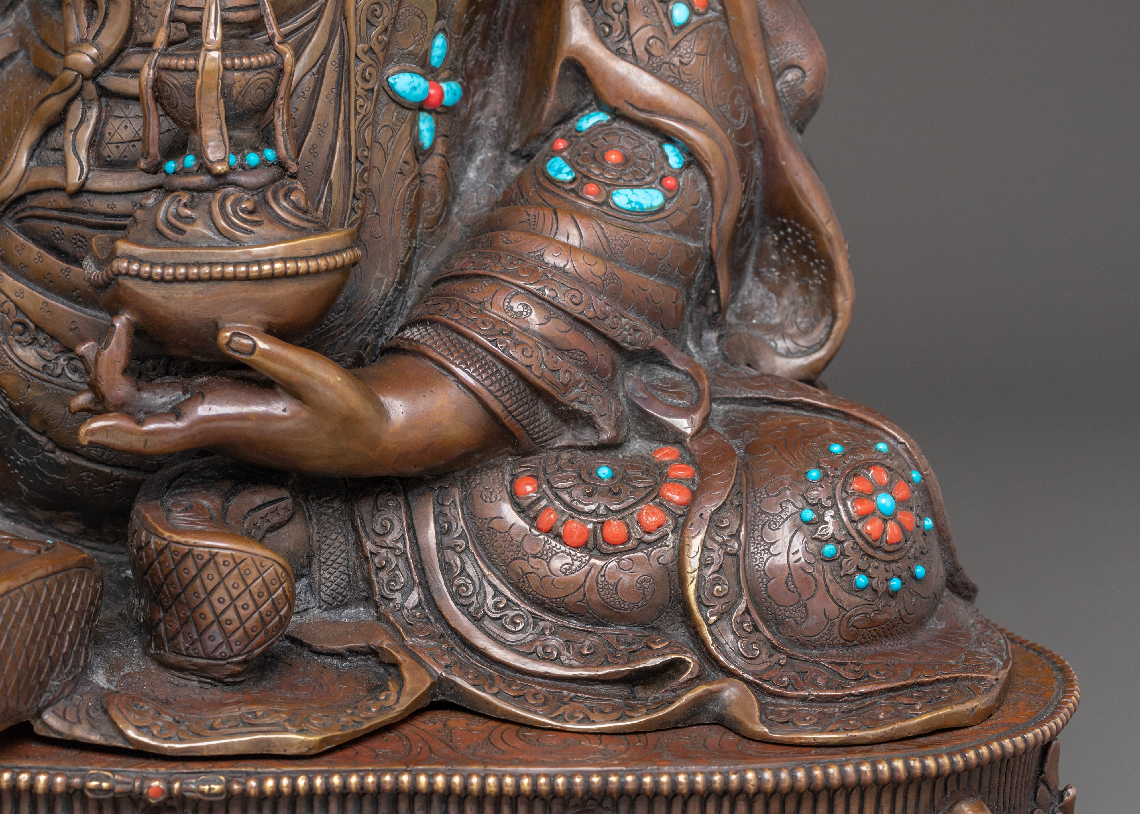Handmade Guru Rinpoche Statue of Blessing and Power | Padmasambhava Artwork