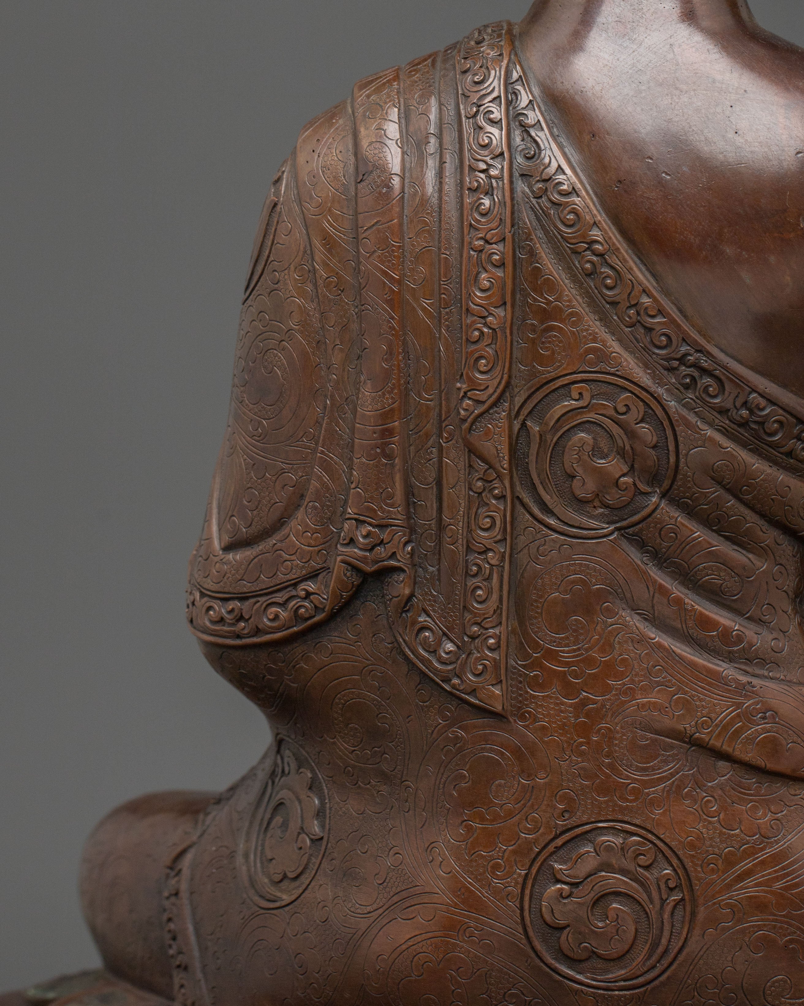 Shakyamuni Buddha Statue | Oxidized Copper Figurine