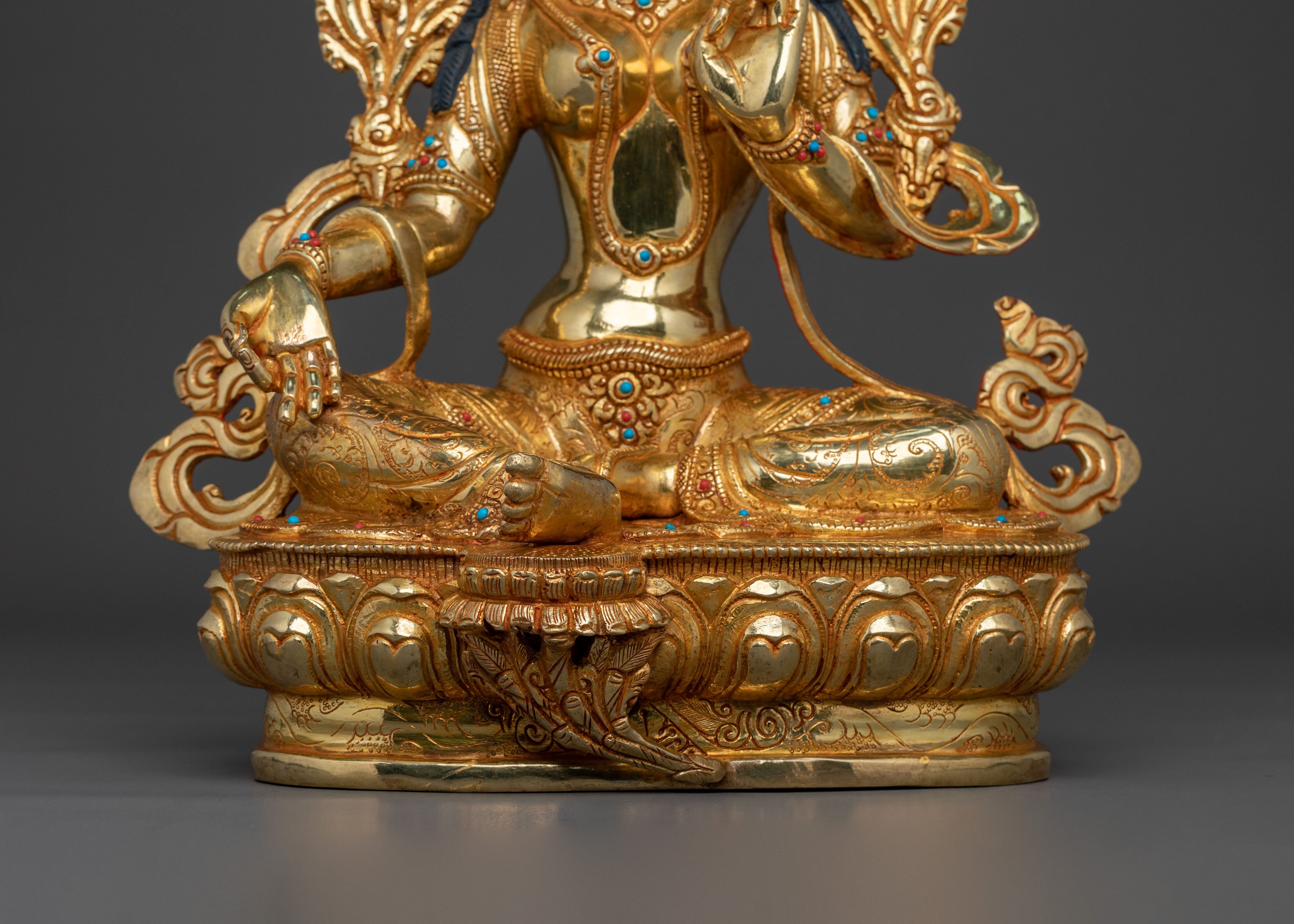 Green Tara Bodhisattva Handcrafted Sculpture