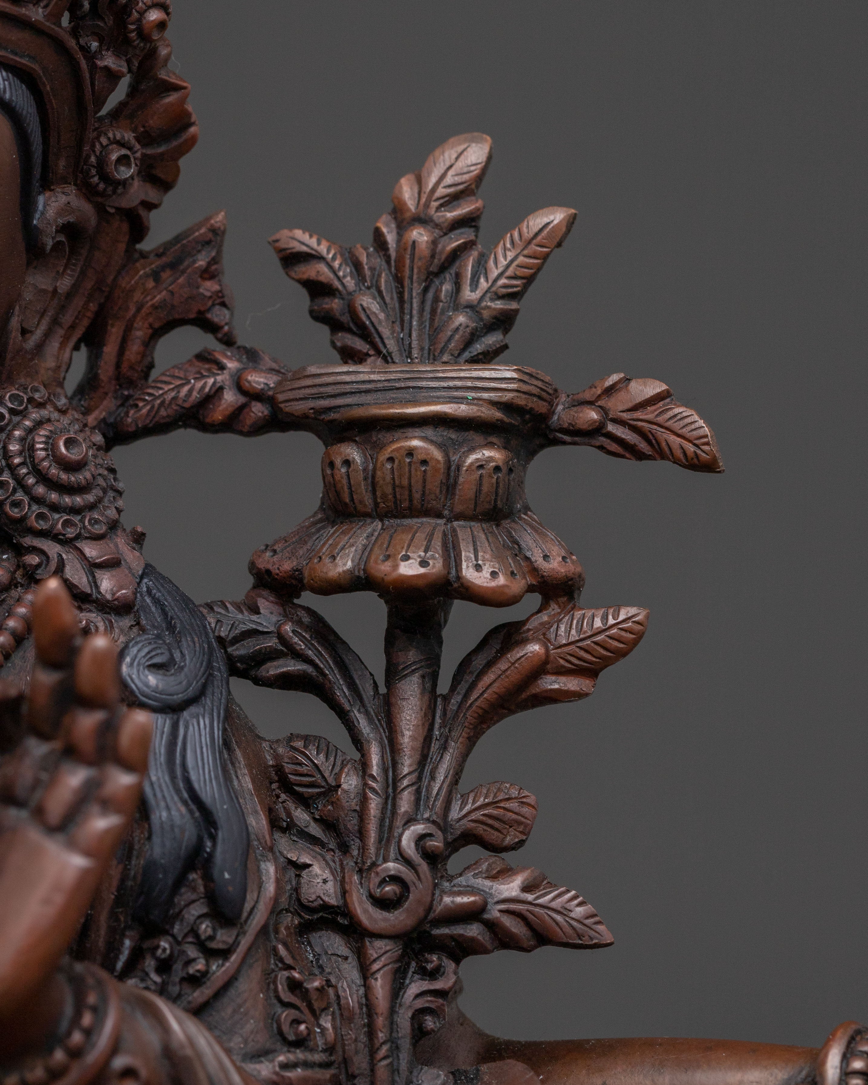Maha Manjushri Statue – Oxidized Copper Art