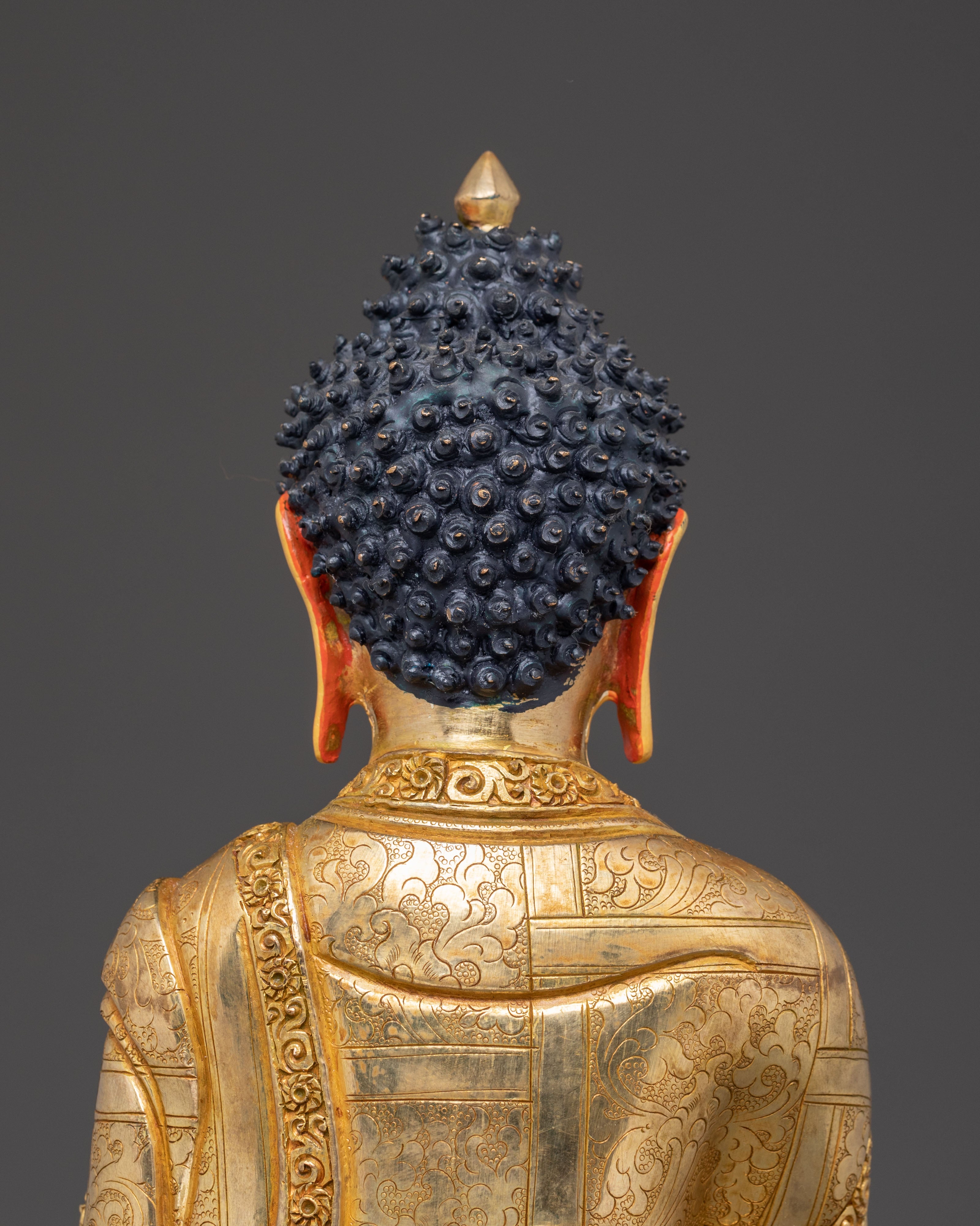 Golden Buddha Shakyamuni Handcrafted Statue | Embodiment of Enlightenment