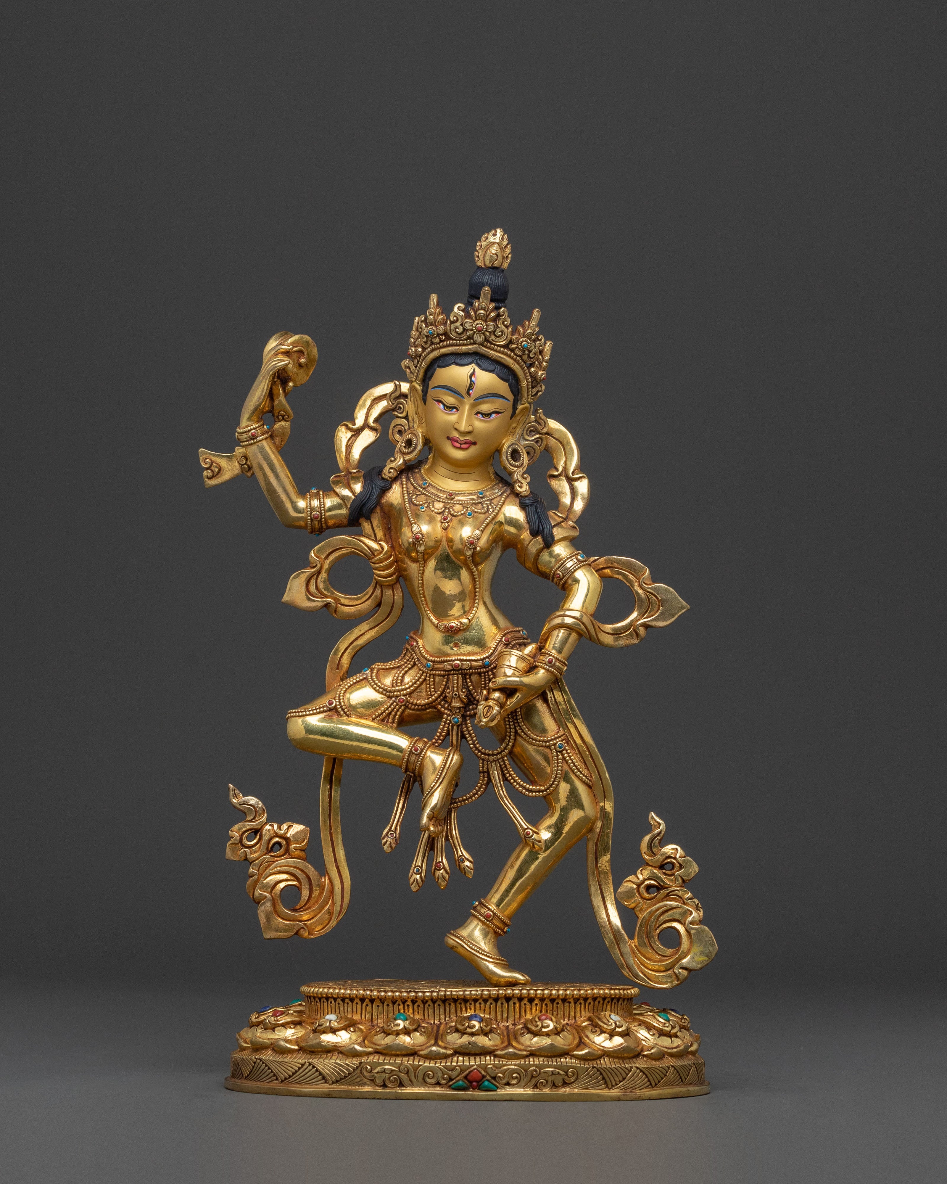 Maching Labdron Statue | 24K Gold Gilded
