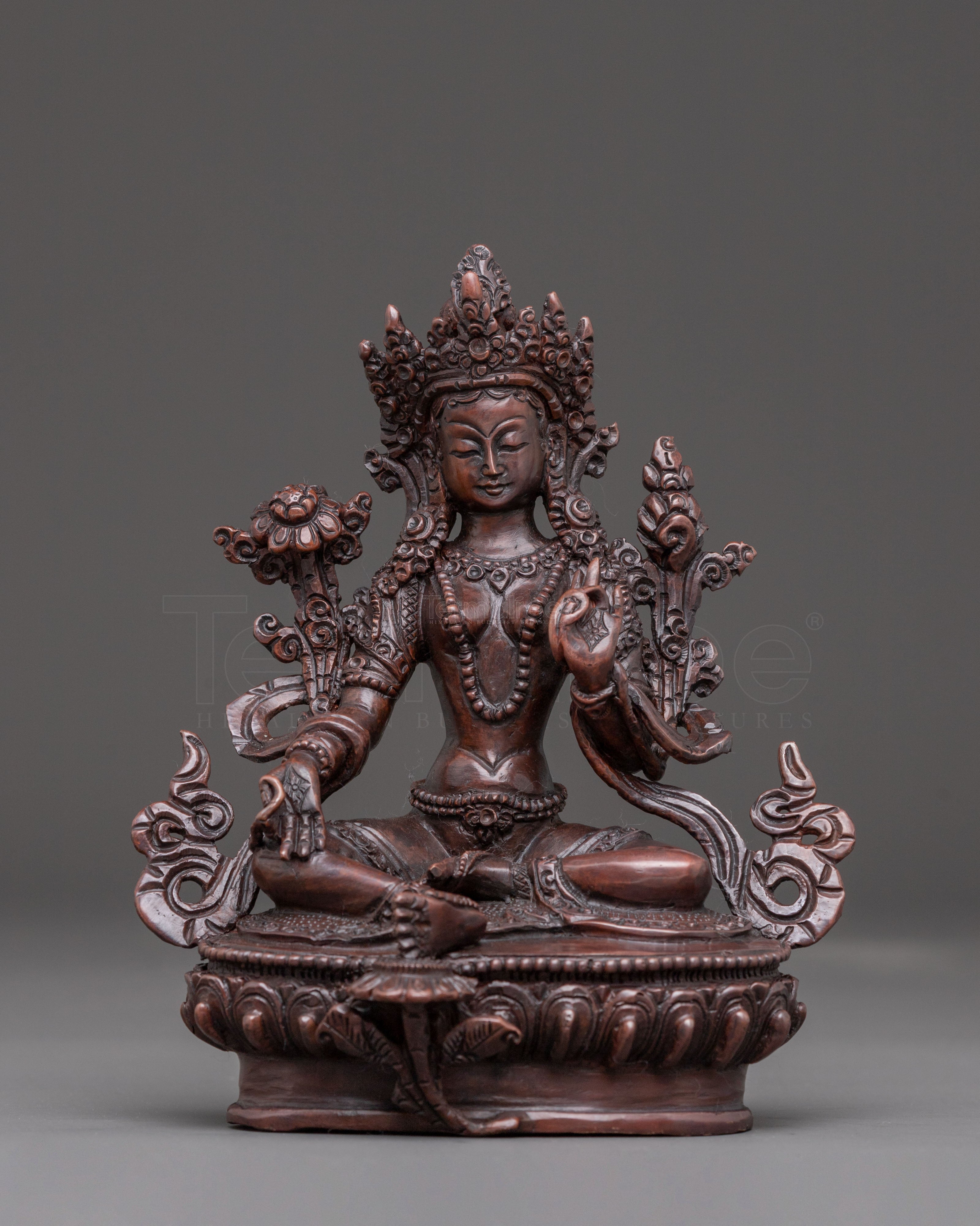 Handcrafted Shyama Tara Oxidised Statue