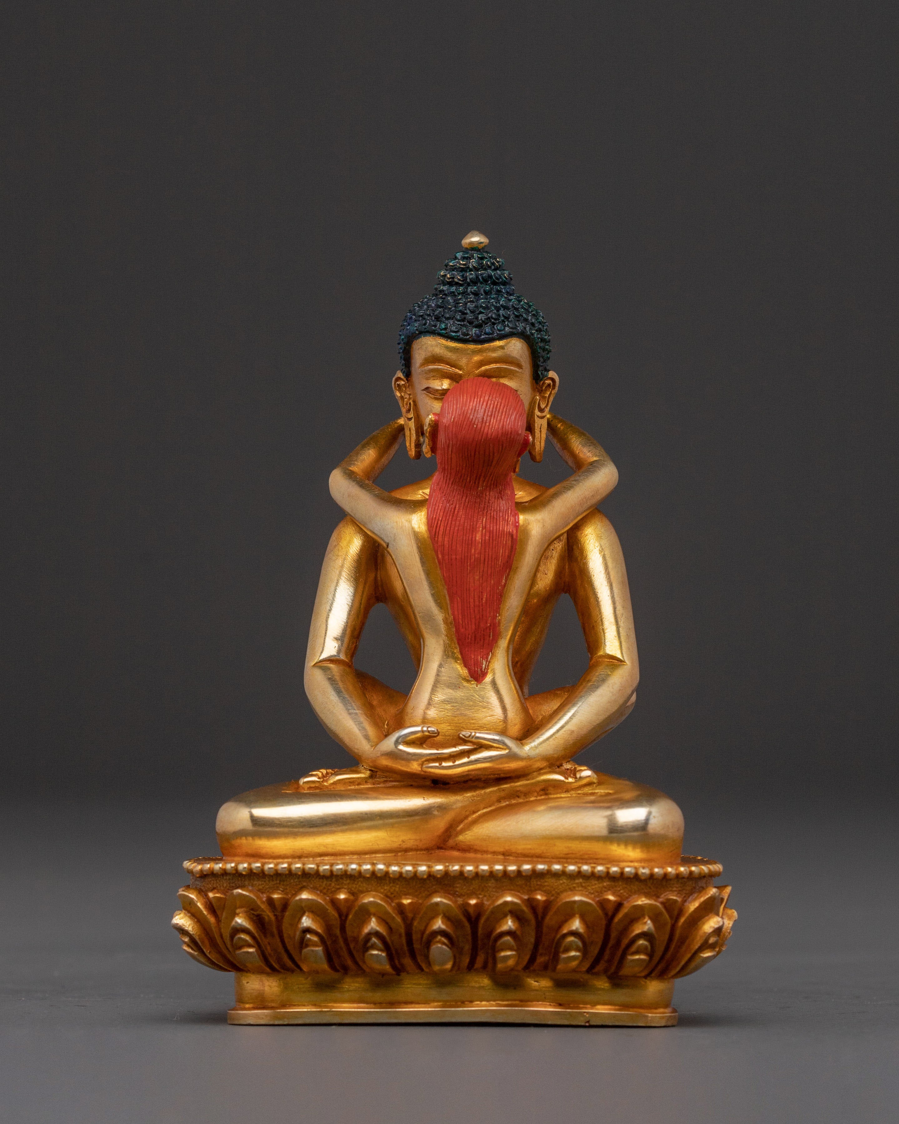 Samantabhadra Sacred Union Statue – Handcrafted Copper Art