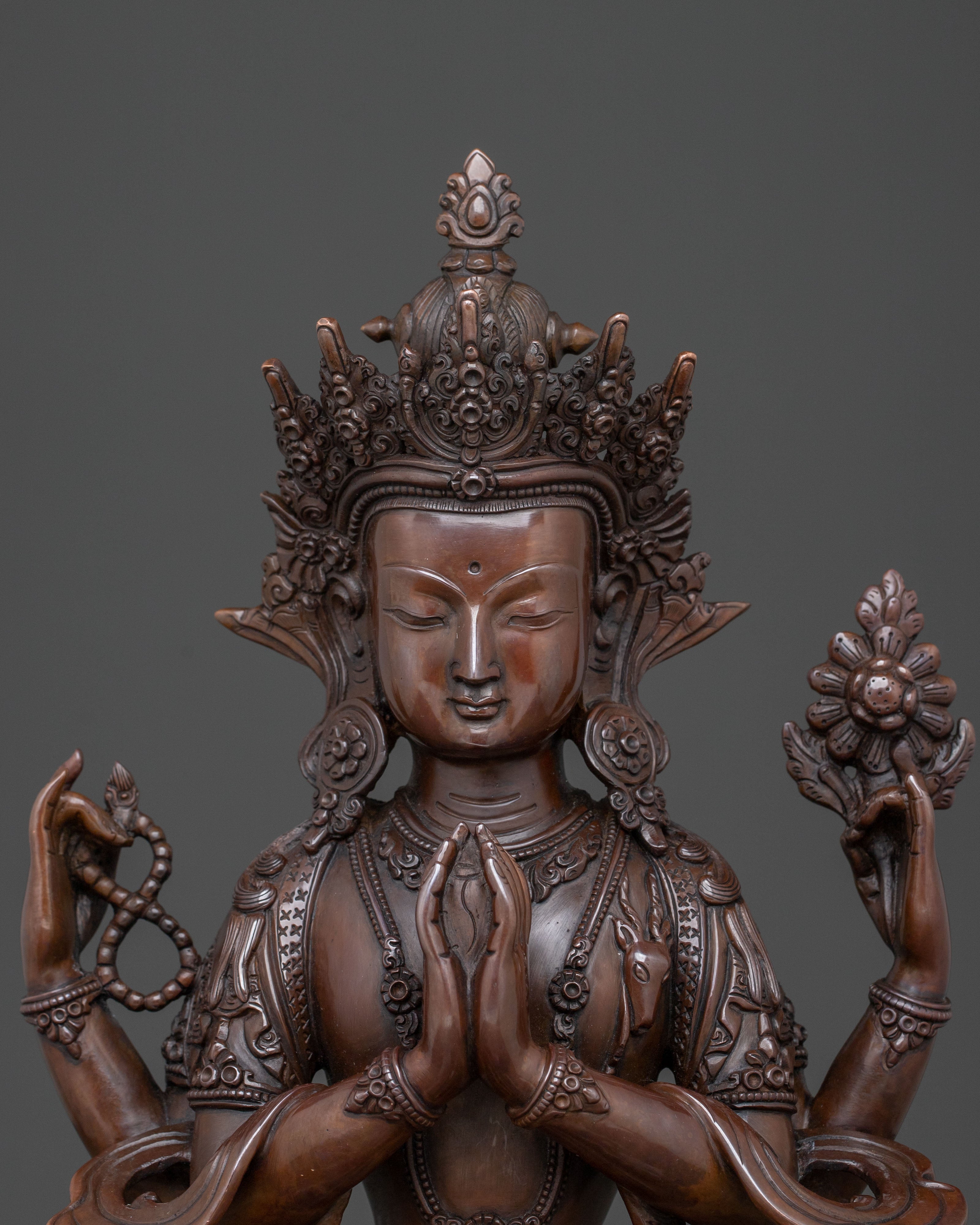 Nepalese Chenrezig Statue | Deity of Boundless Compassion