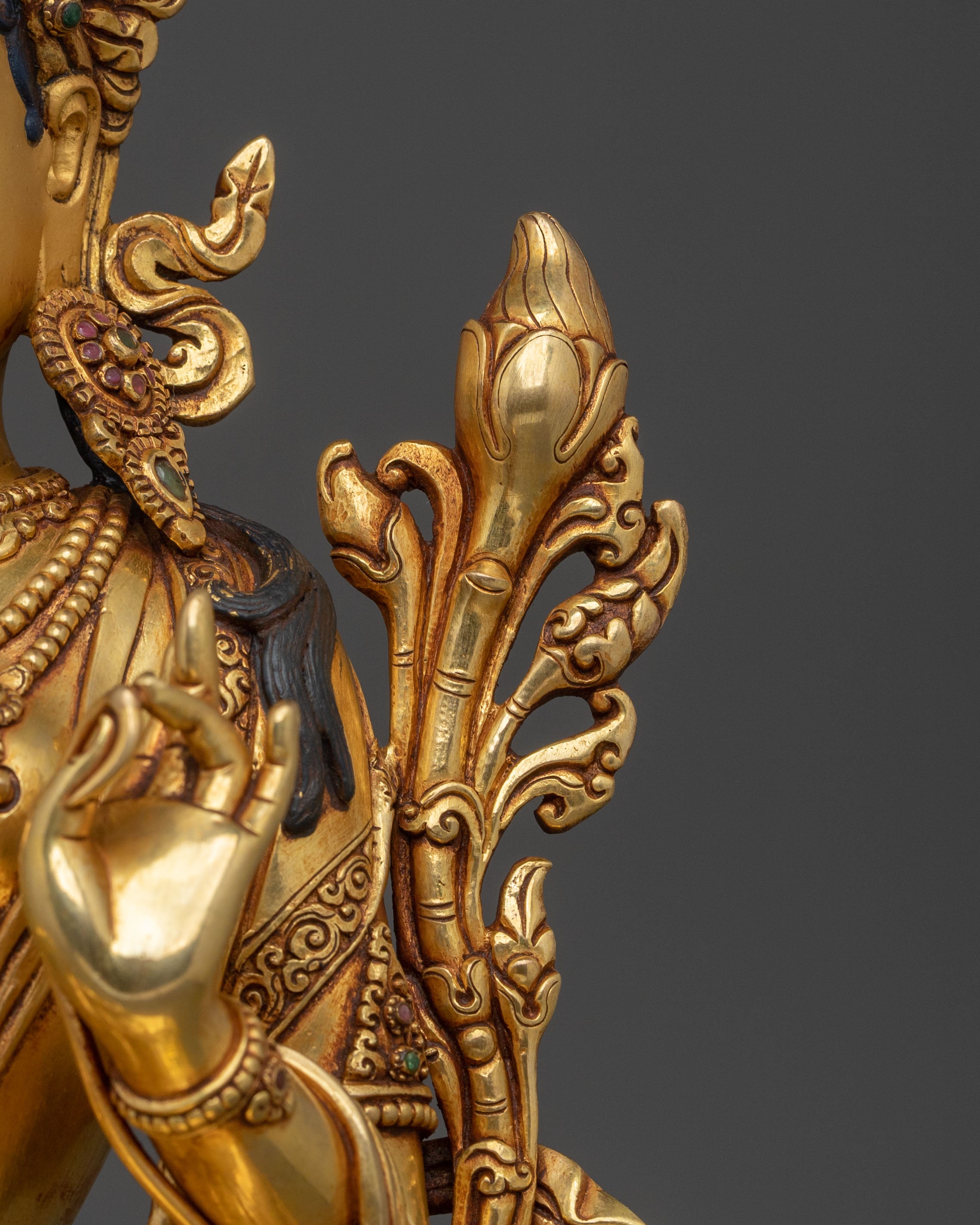 Traditional Green Tara Sculpture | Home Decor