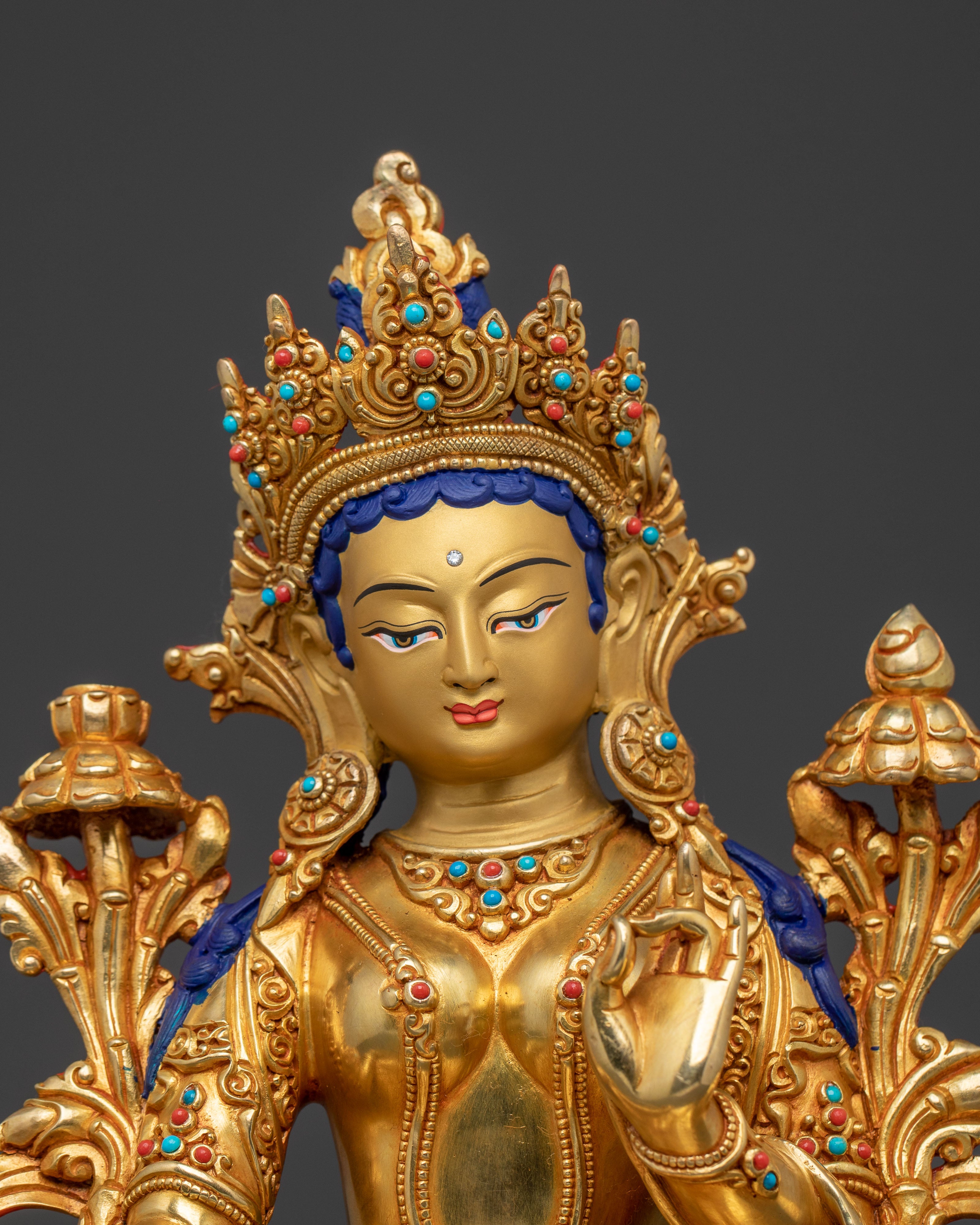 Guardian Green Tara Peace Statue | Handcrafted Serenity