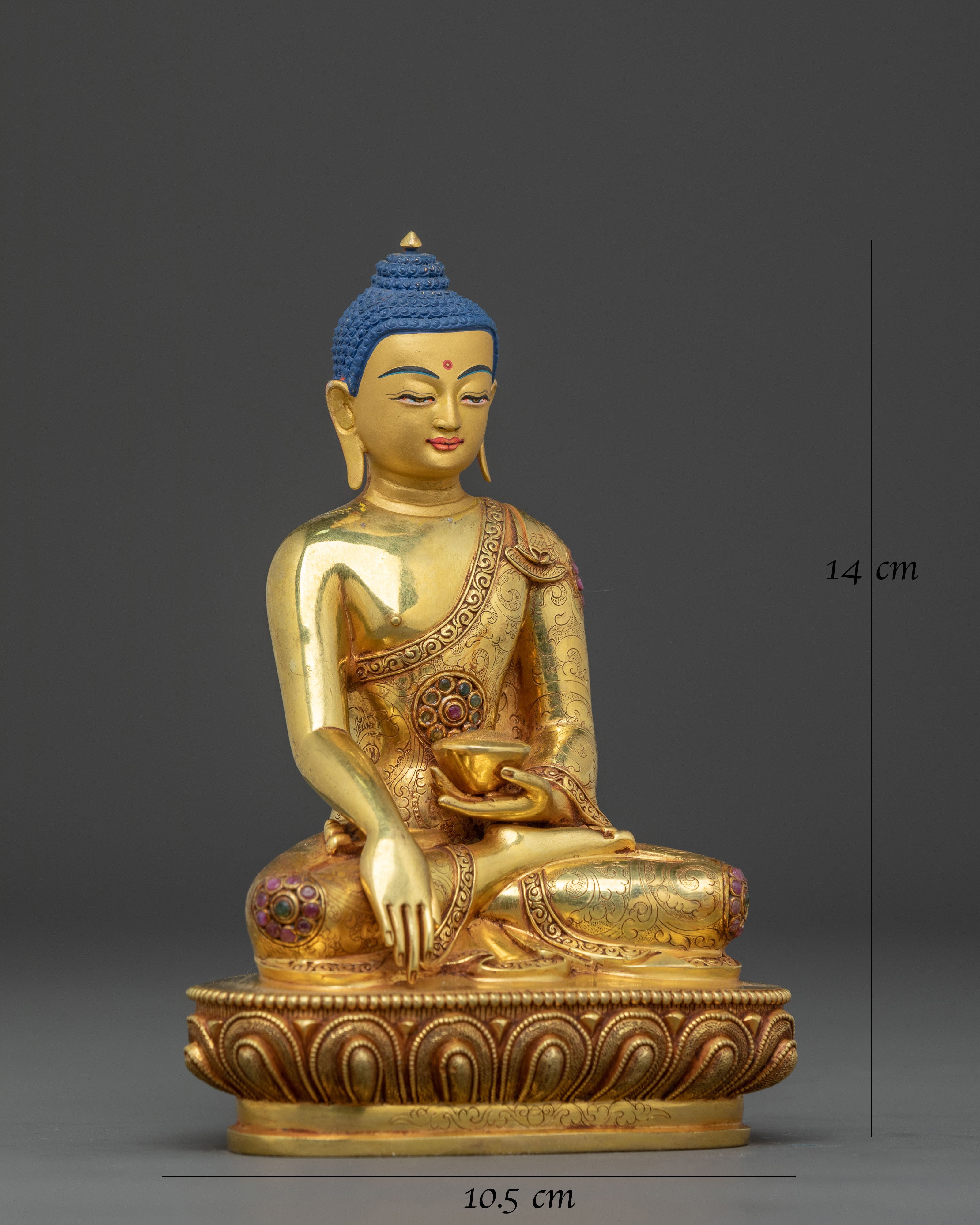 Three Buddhas Sacred Statue Set | Handcrafted 24K Gold Gilded Buddhist Sculptures