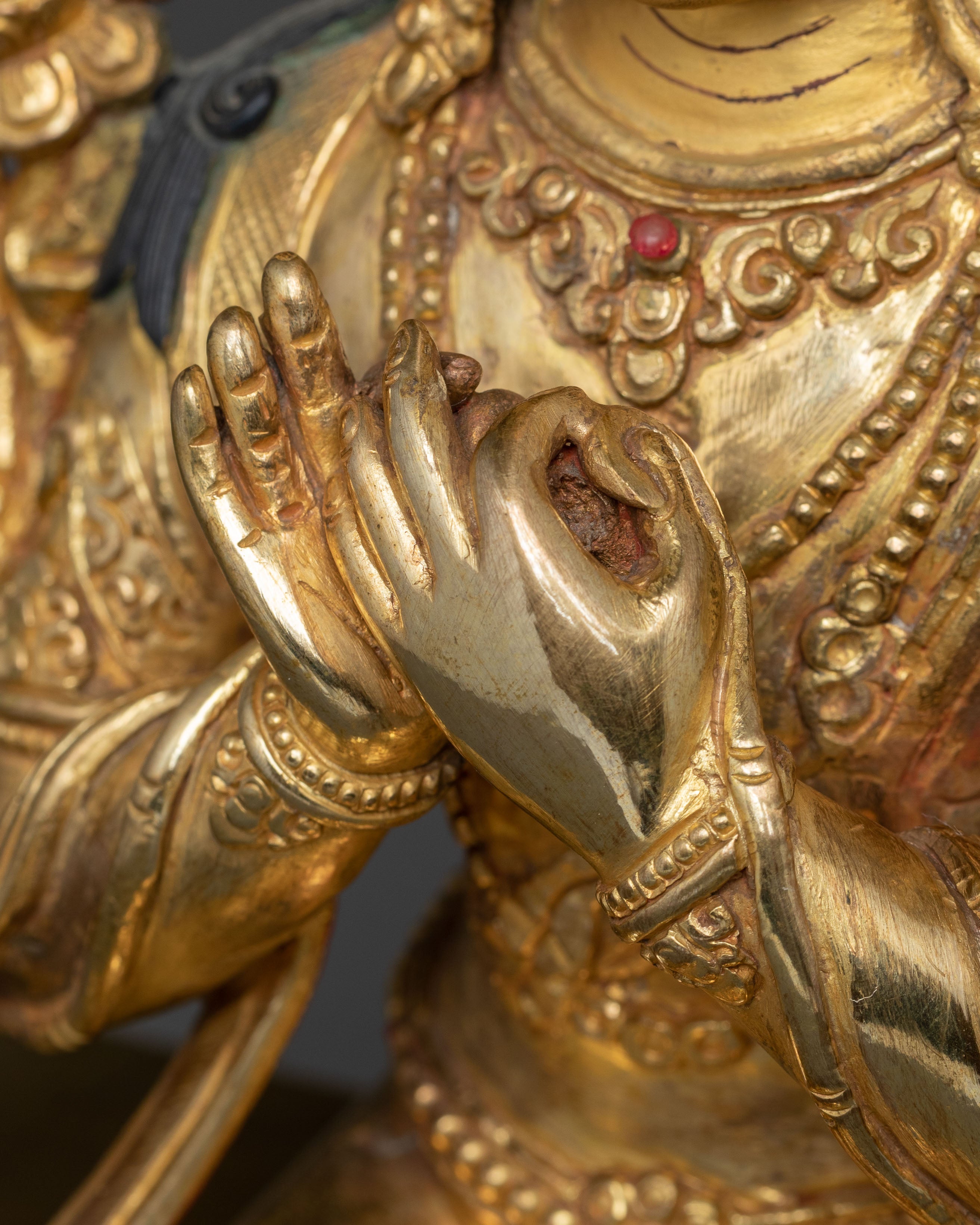 Golden Maitreya Buddha Statue | Handmade Future Buddha Artwork