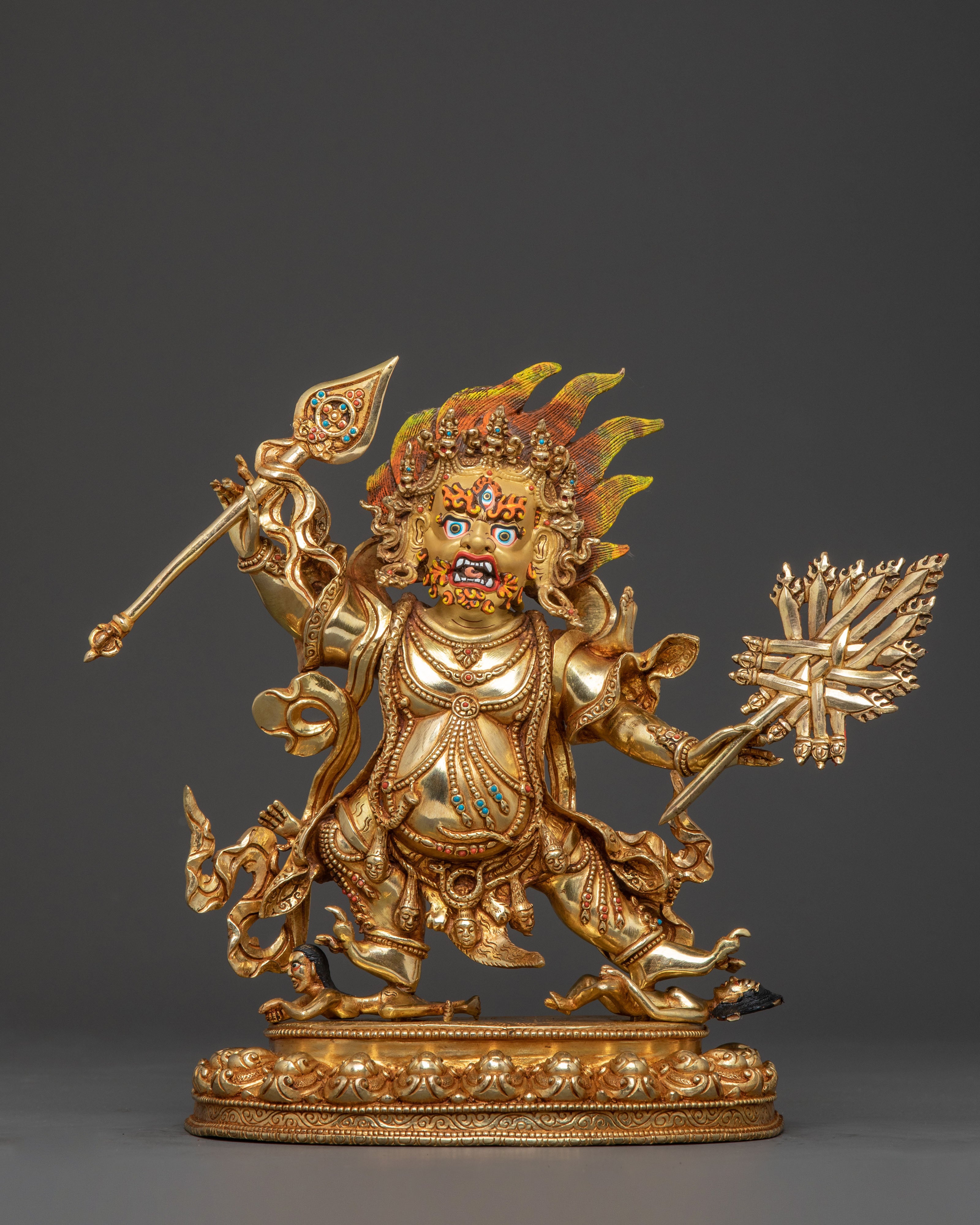 Takla Mebar Statue: 24K Gold Gilded Protector