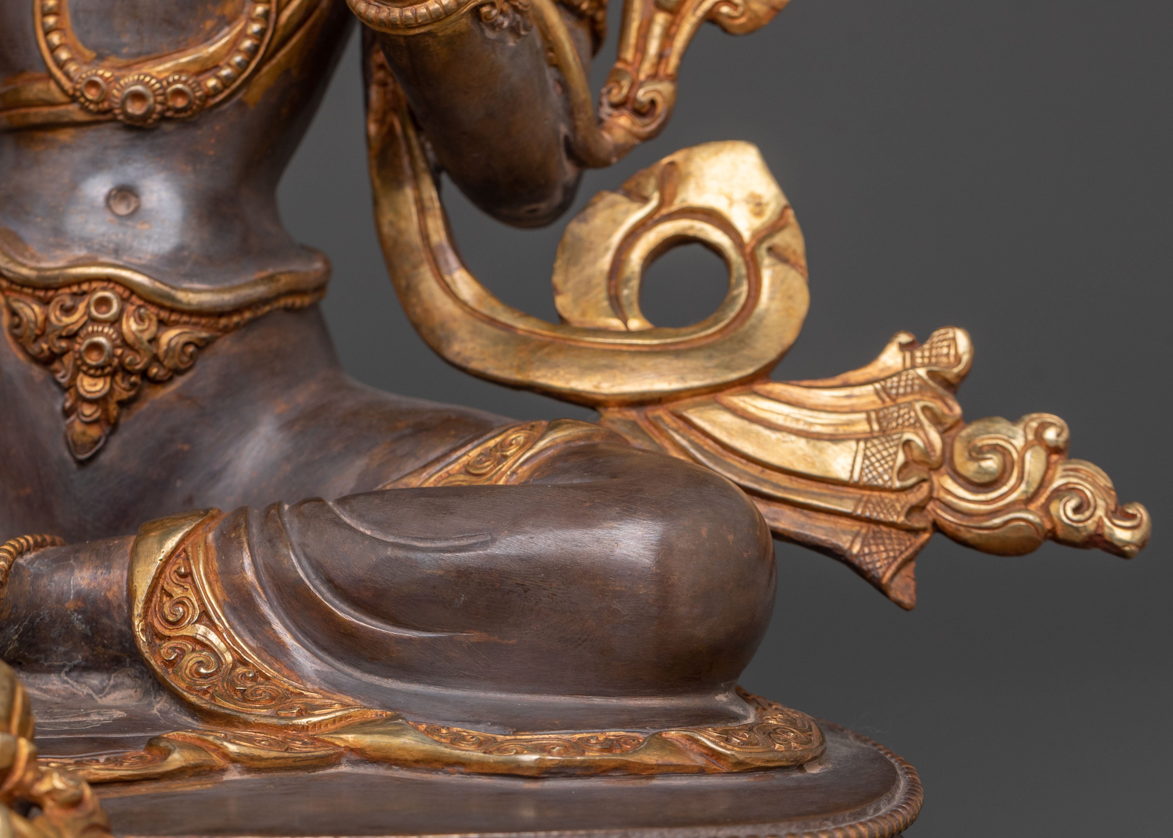 Handcrafted Green Tara Protection Statue