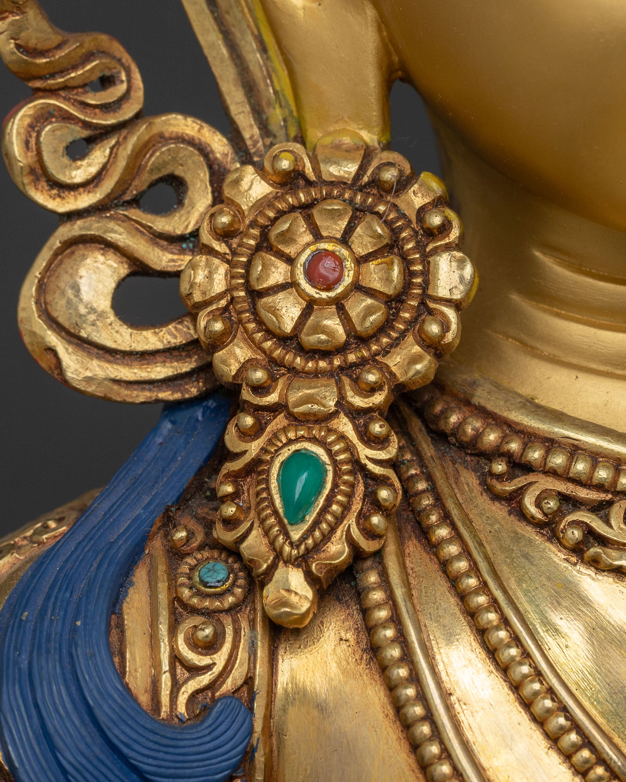 Manjushri Sacred Wisdom Statue | 24k Gold Glided