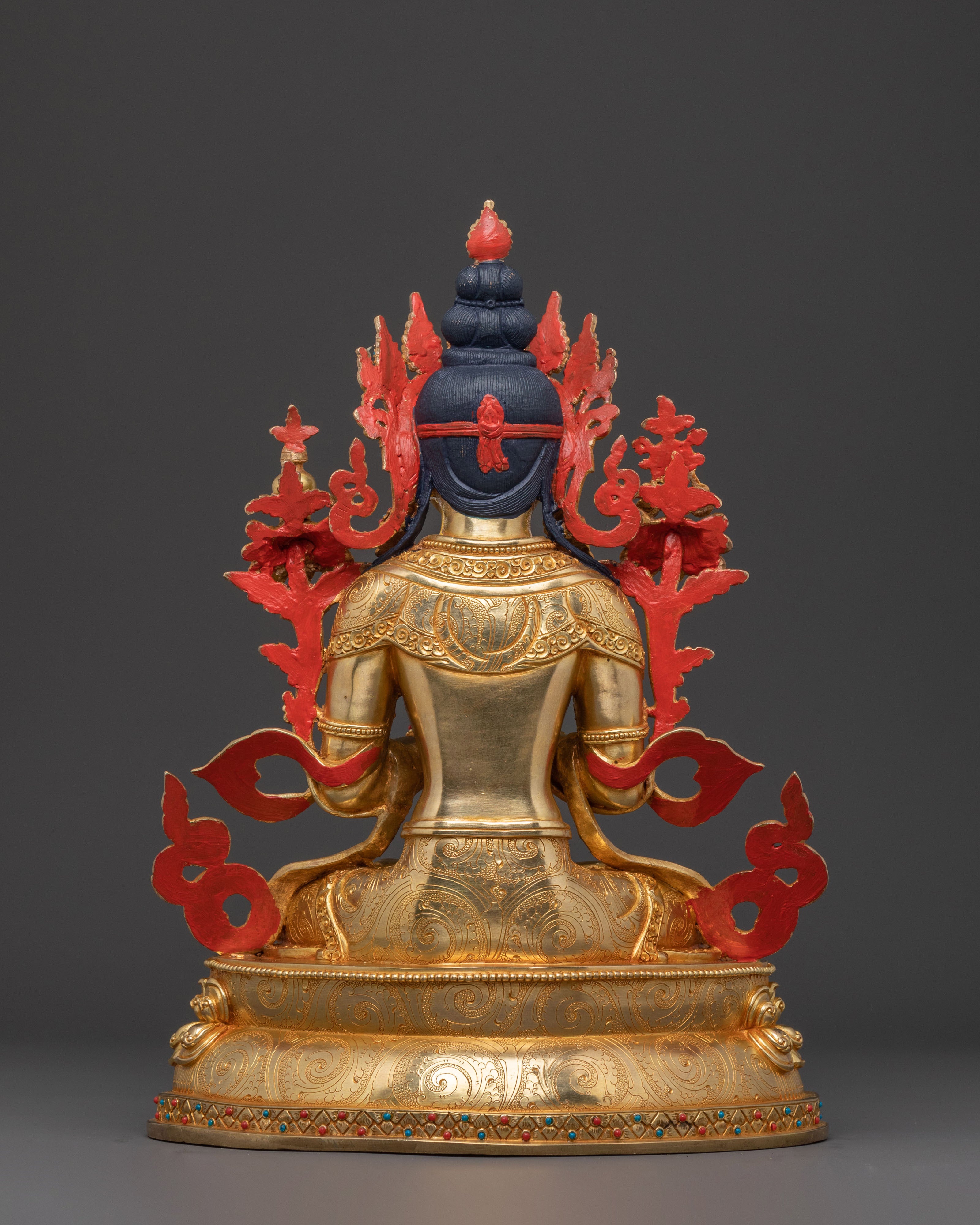 Maitreya Buddha Spiritual Statue | 24K Gold Gilded Figure