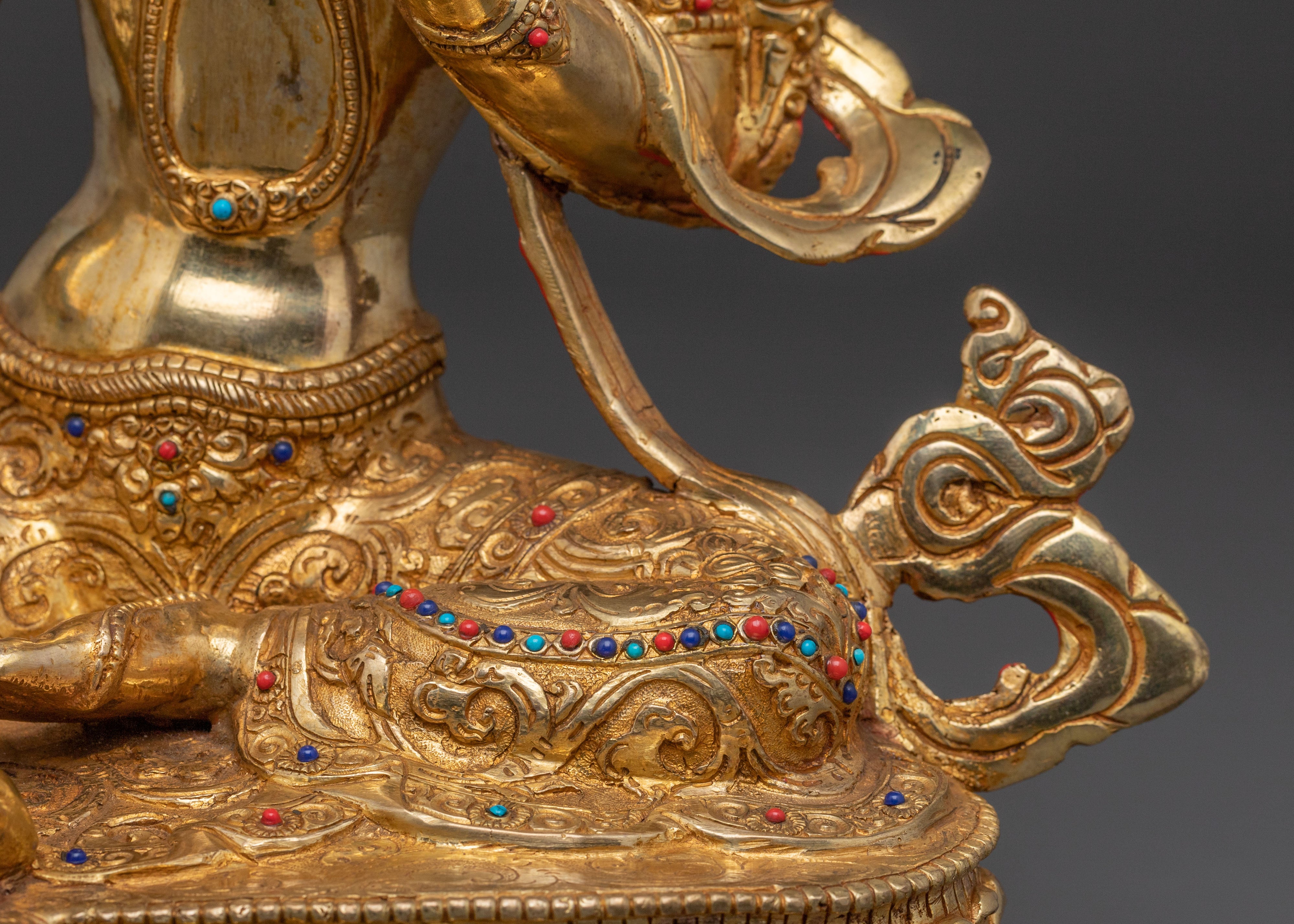 Guardian Green Tara Statue | 24K Gold Glided Alter Decor