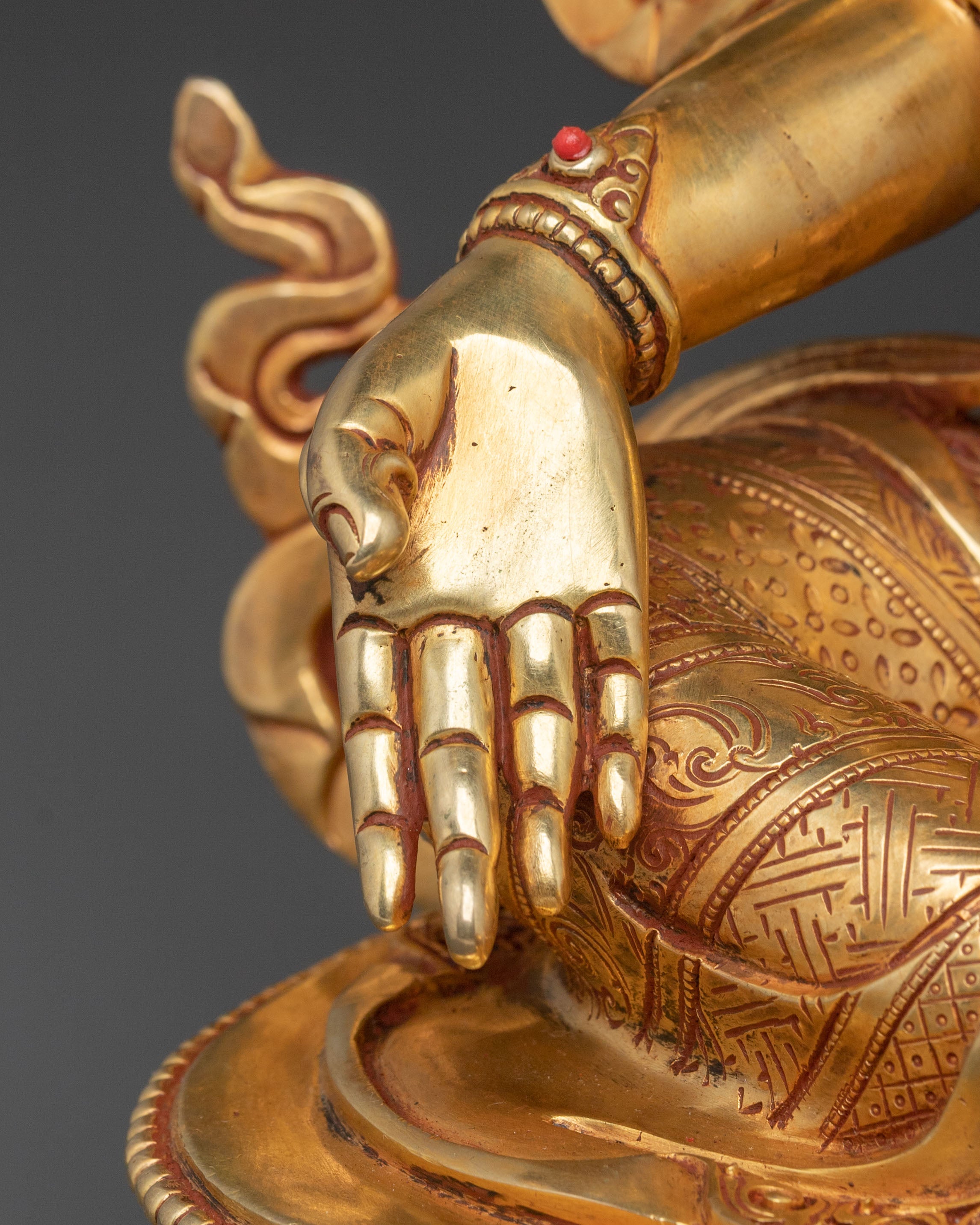 Green Tara Buddhist Protection Sculpture | Goddess of Swift Compassion