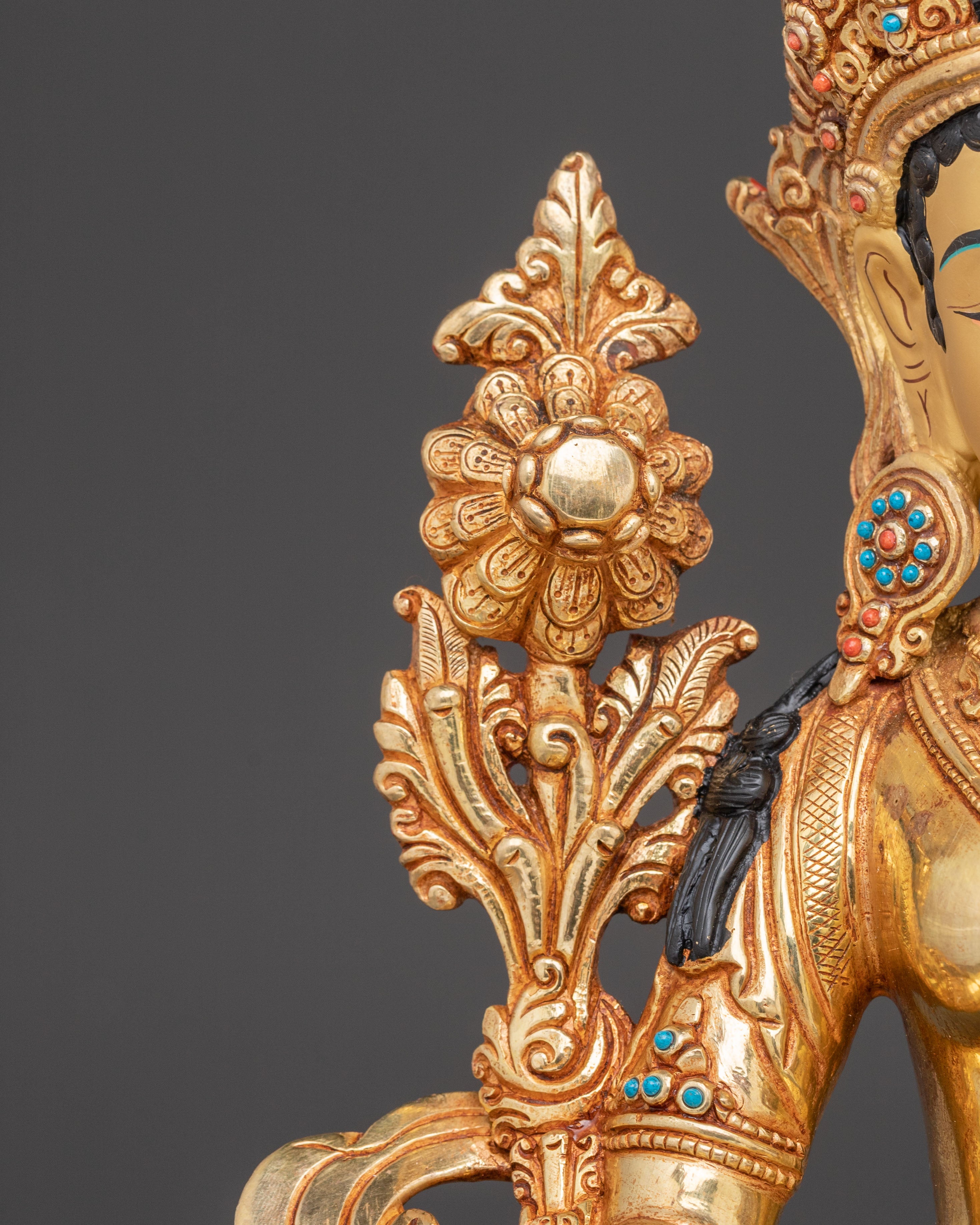 Handcrafted Figurine of White Tara Healing Goddess