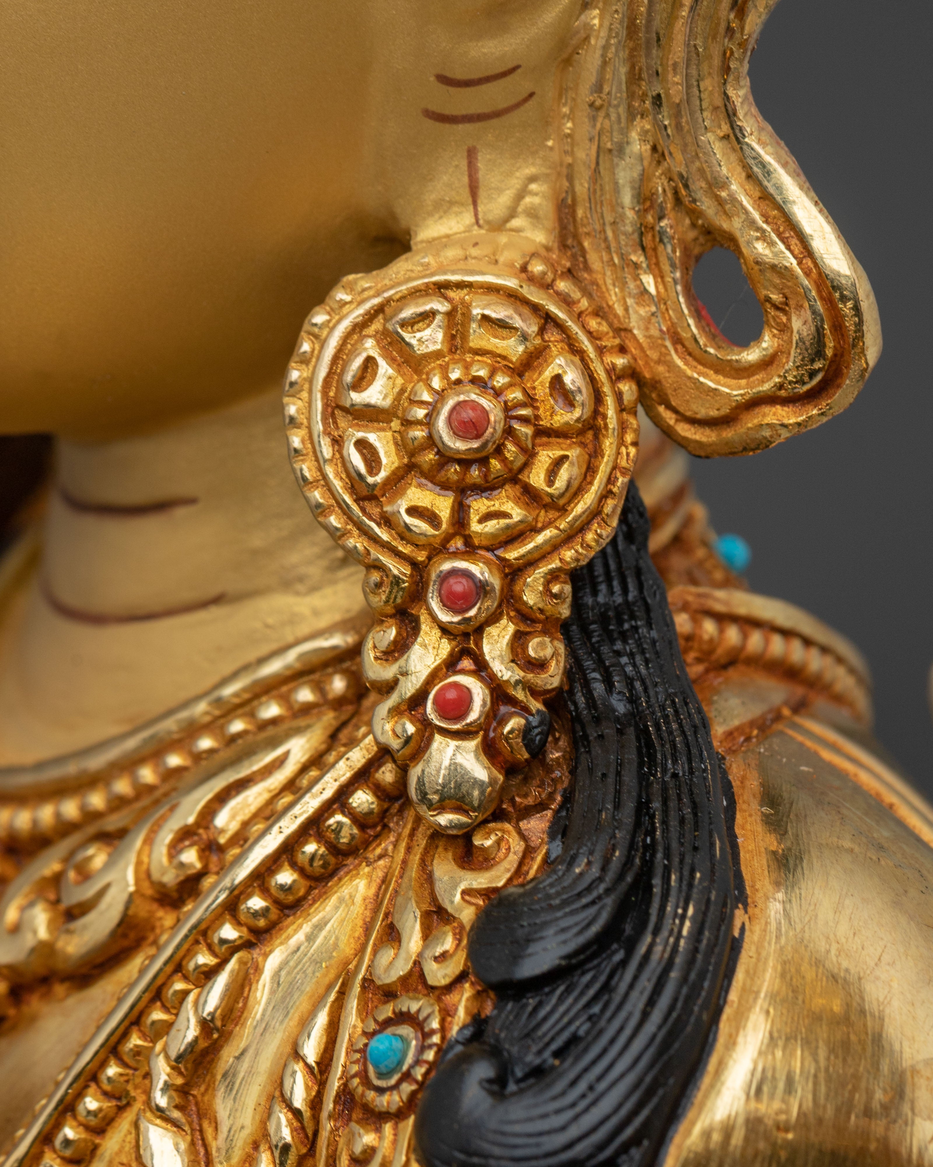 Four-Armed Chenrezig Sculpture | Handmade Copper Figurine
