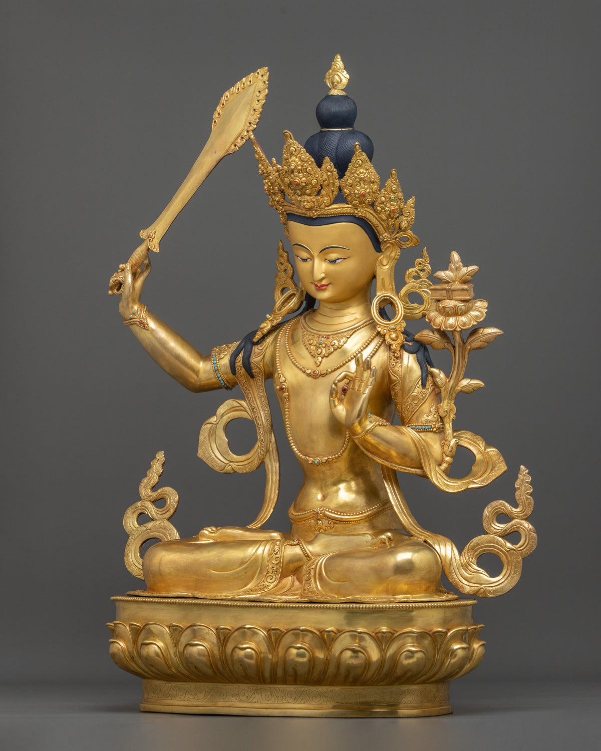 Manjushri Acrylic Painted Statue | Buddhist Shrine