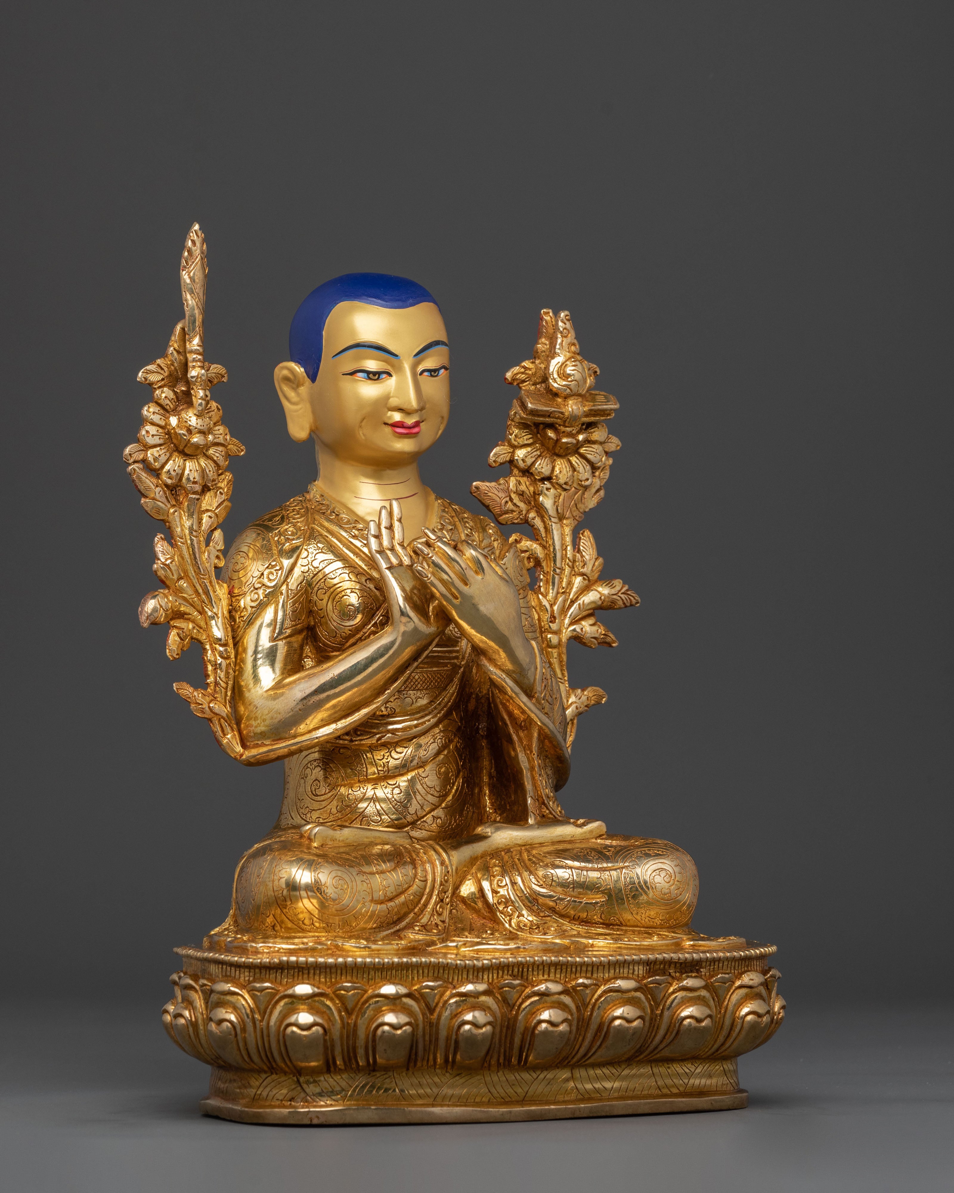 Handcrafted Tsongkhapa Sculpture with Disciples