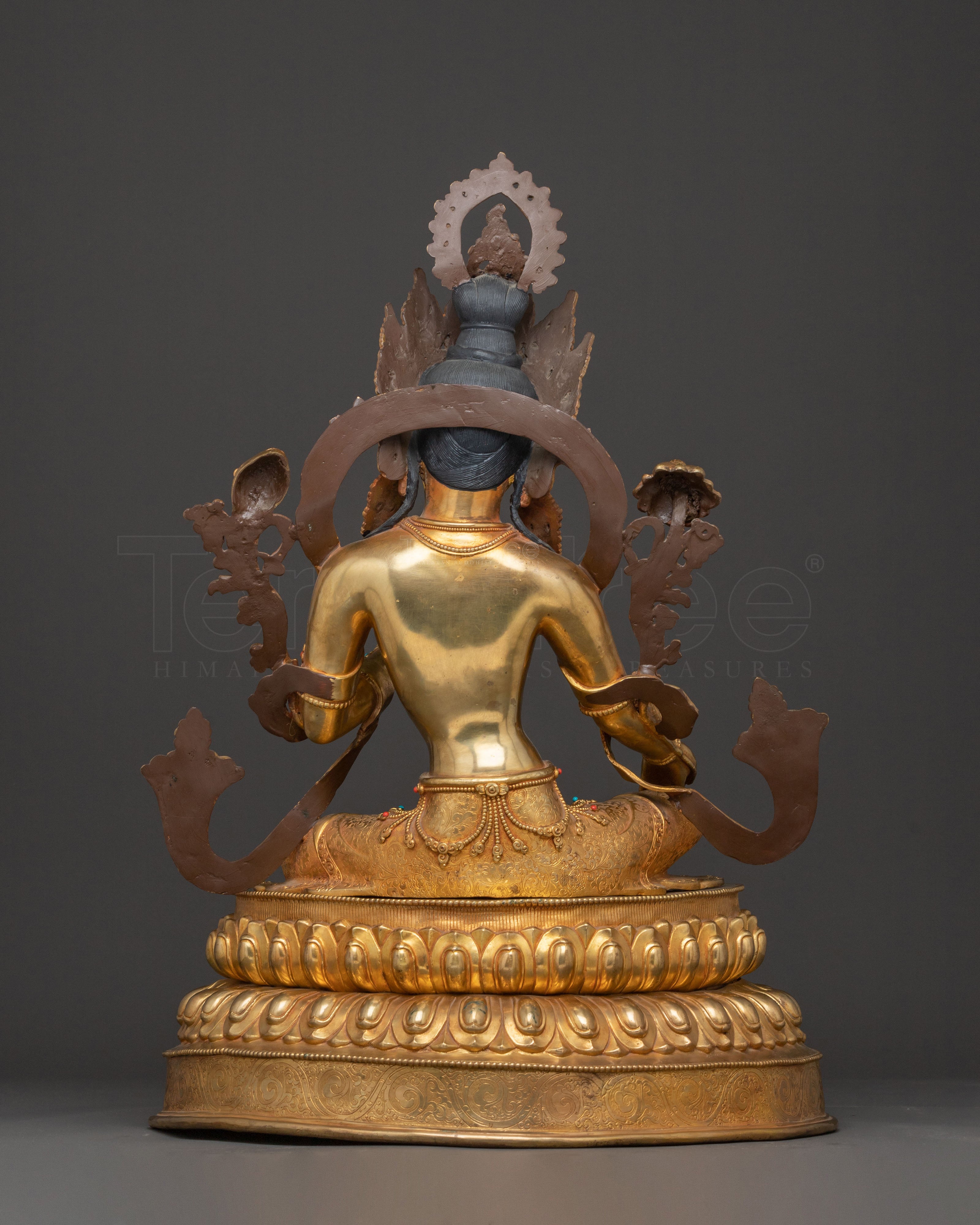 Handmade Green Tara Golden Statue | Mother of Liberation
