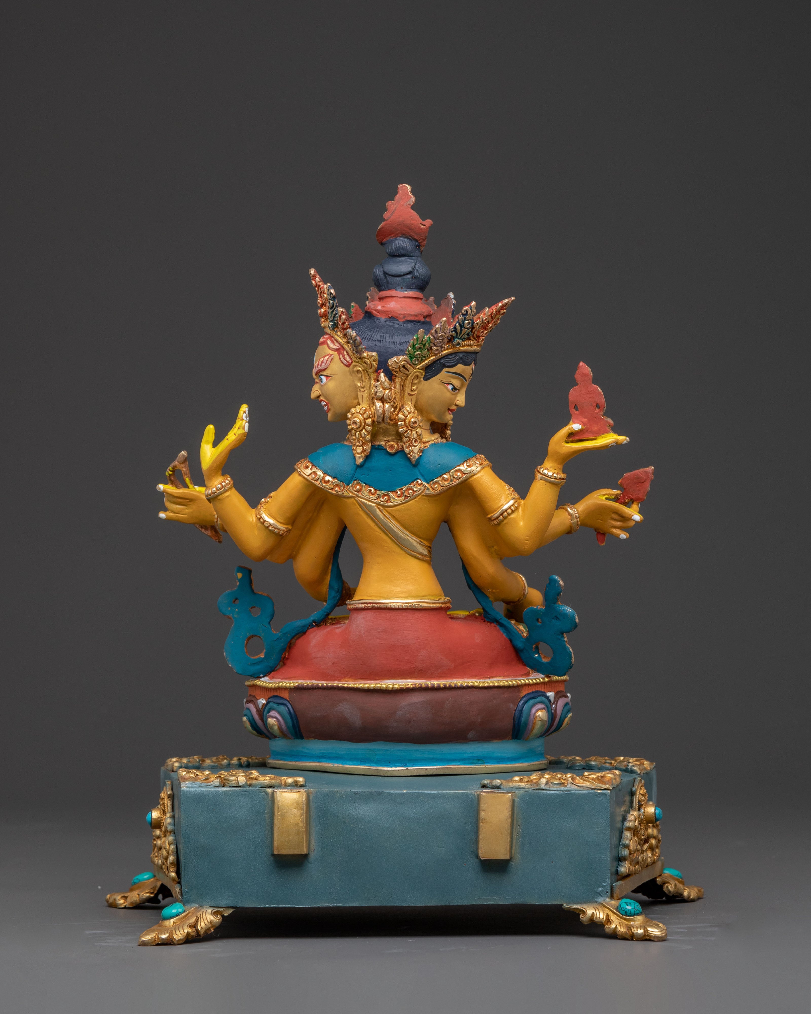 Handcrafted Namgyalma Statue on Throne: Divine Elegance