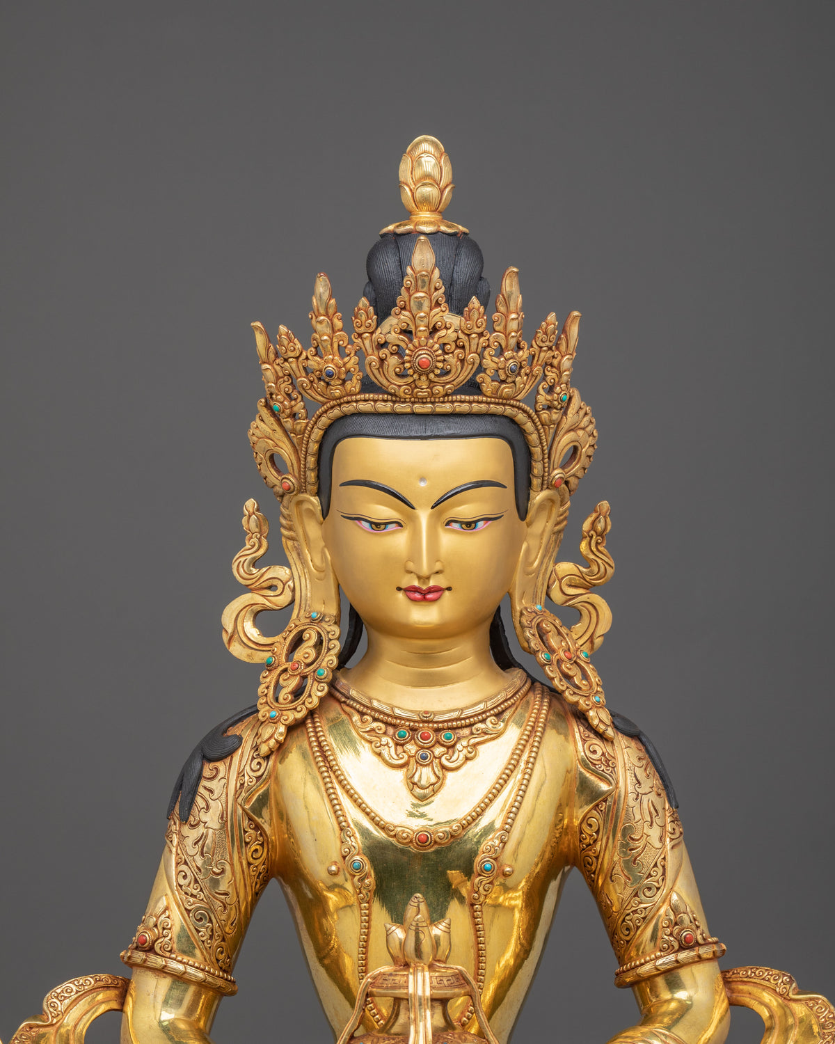 Five Bodhisattvas Statue Set | Sacred Golden Buddhist Collection