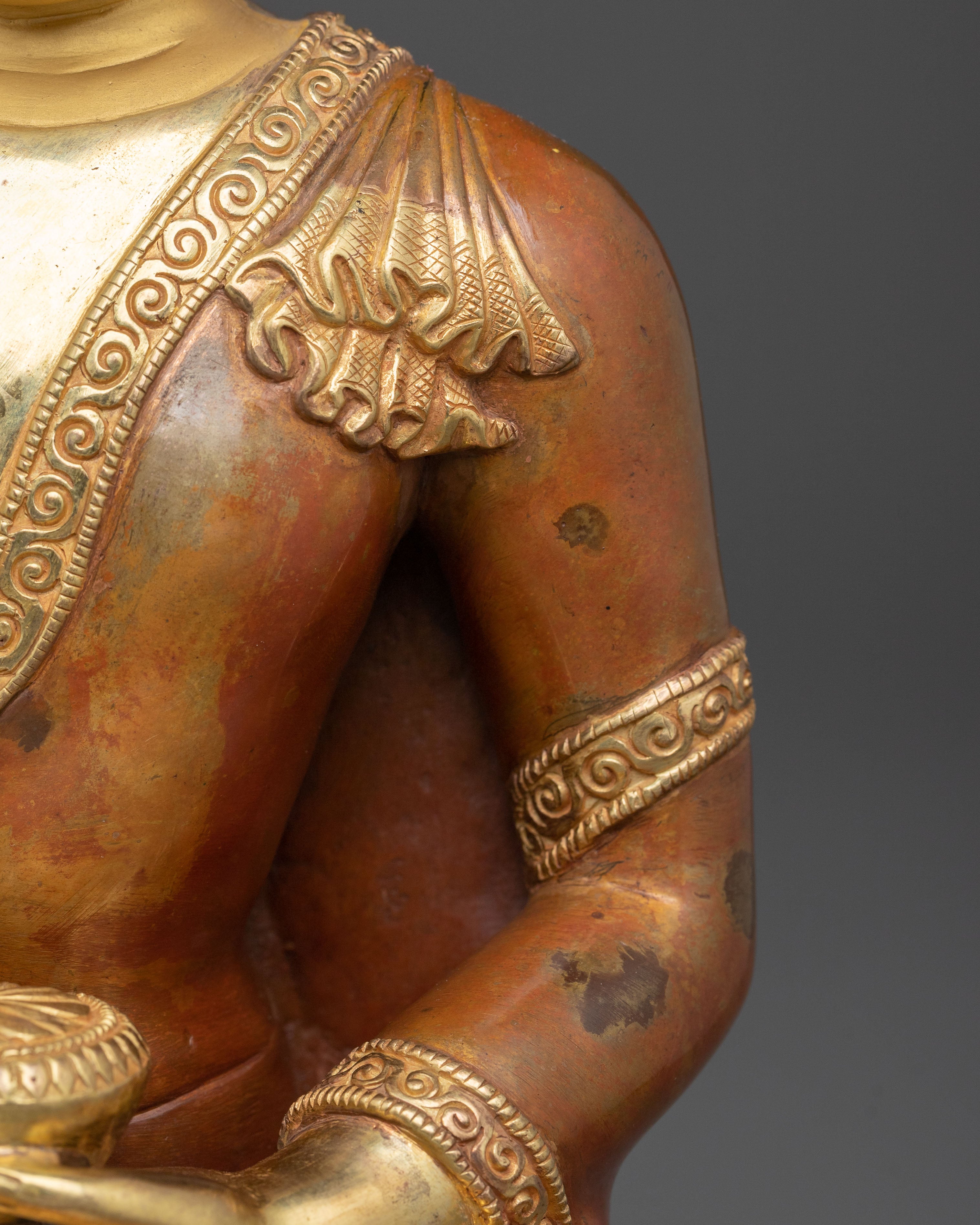 Shakyamuni Enlightenment Statue | 24K Gold Gilded