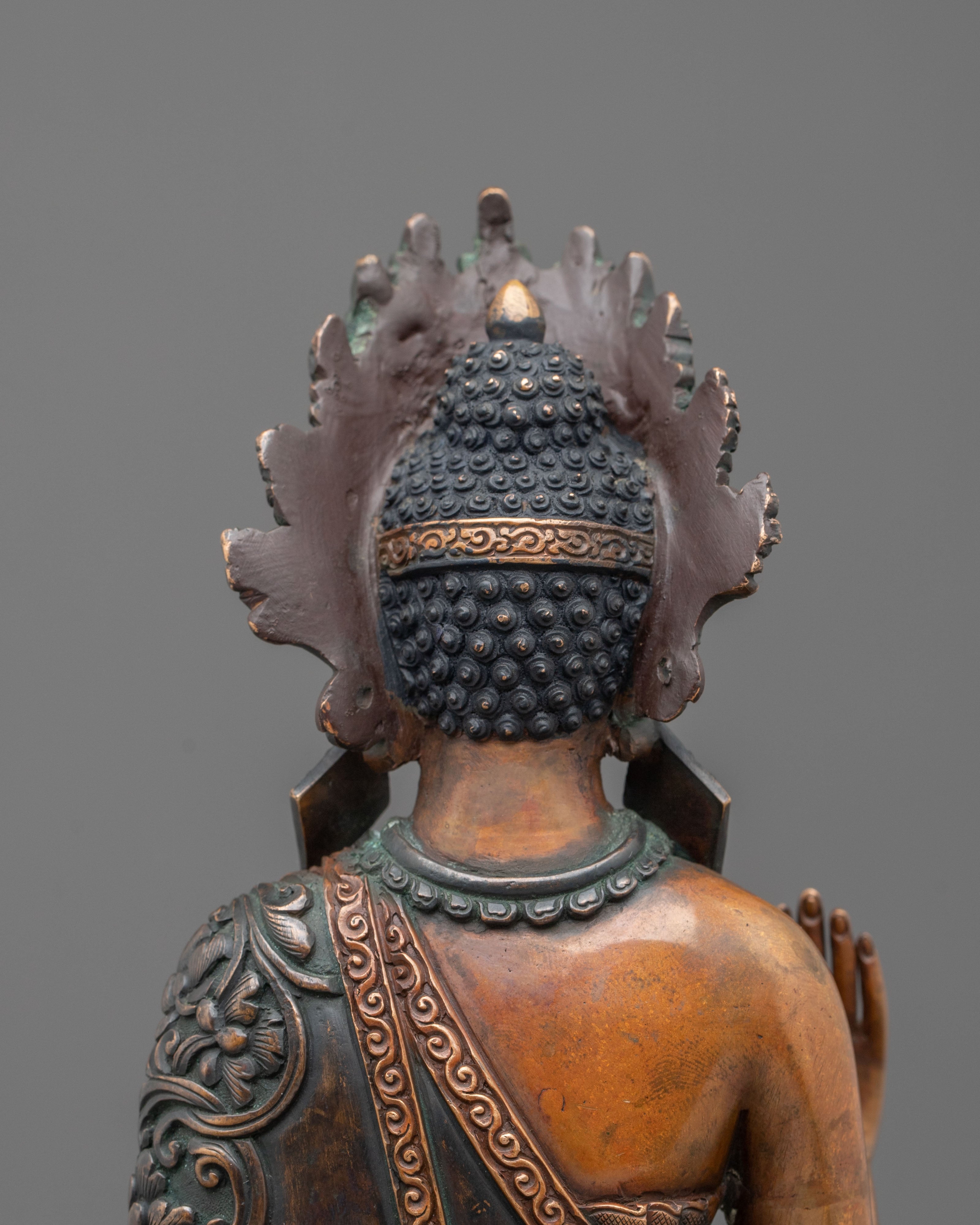 Dipankara Buddha Oxidized Copper Figurine: Symbol of Enlightenment
