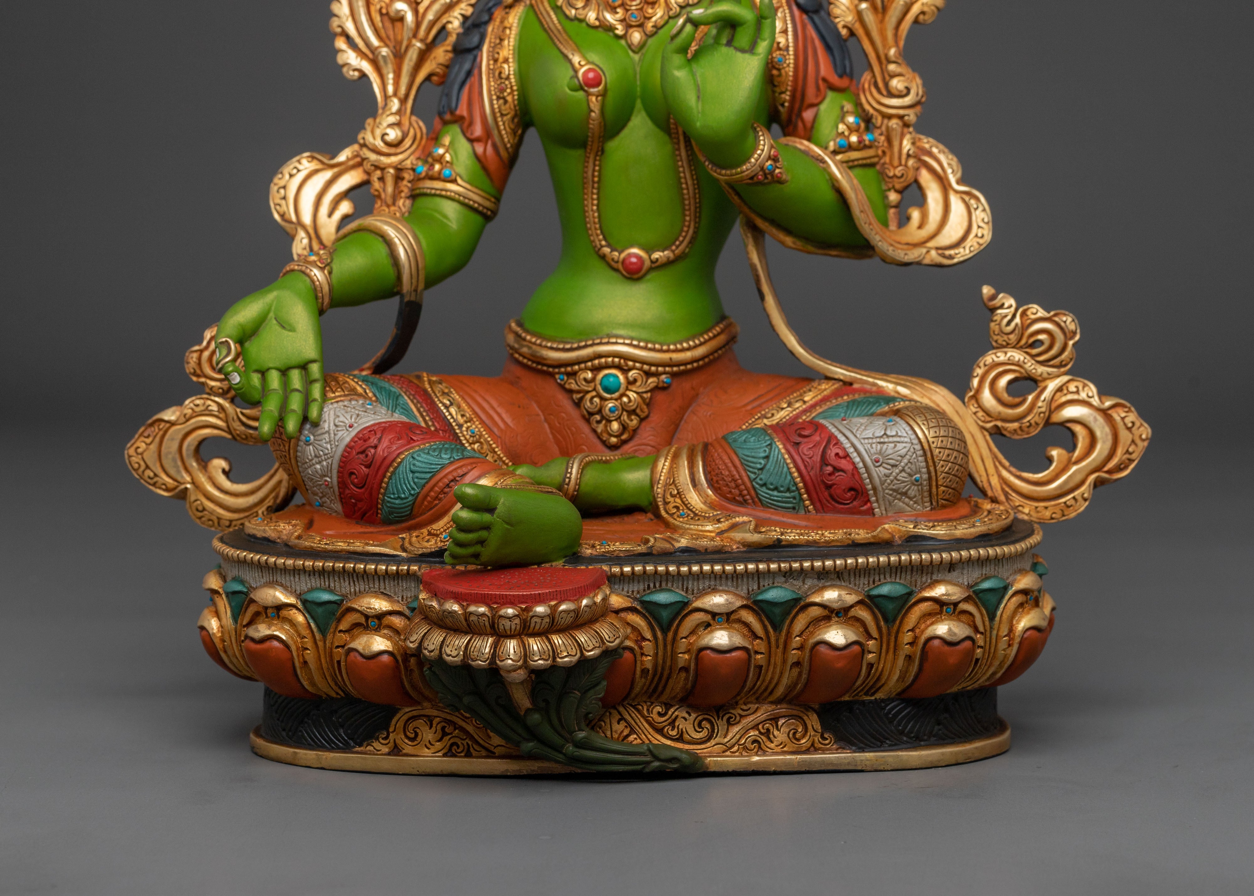 Green Tara Statue | Made in Nepal