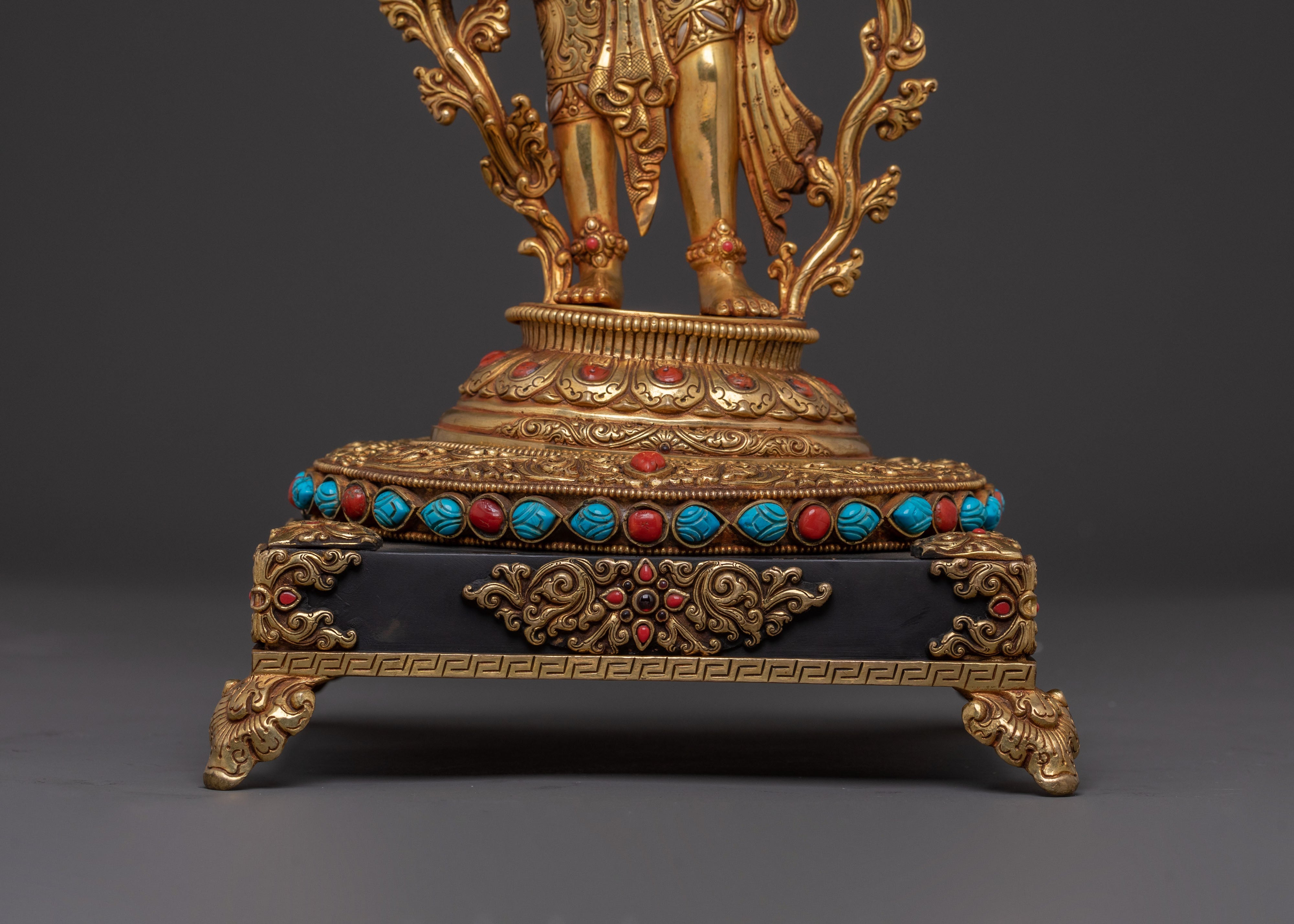 Padmapani Golden Statue | Meditational Decor