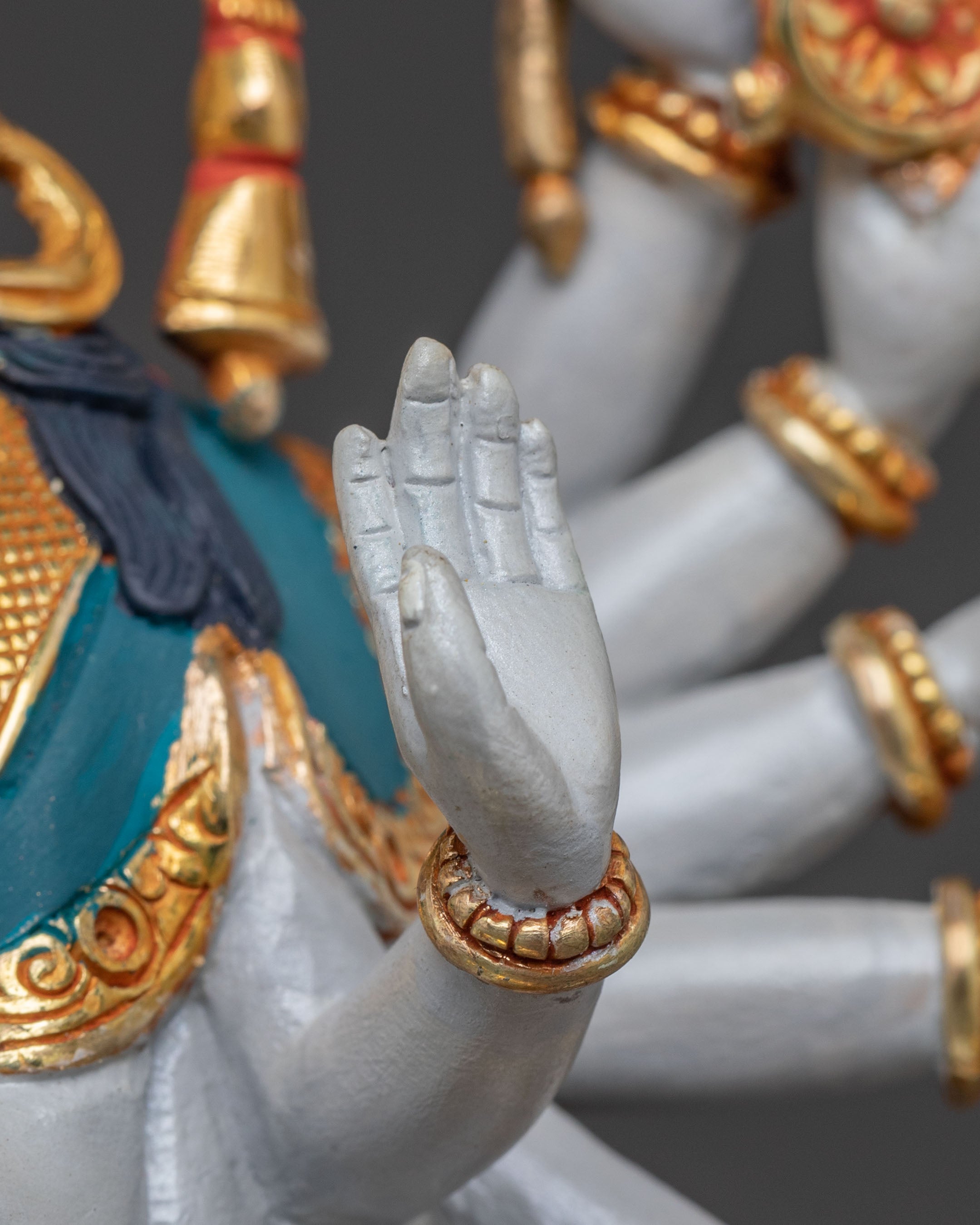 Compassion Goddess Cundi Statue – Handcrafted Gilded Copper Statue