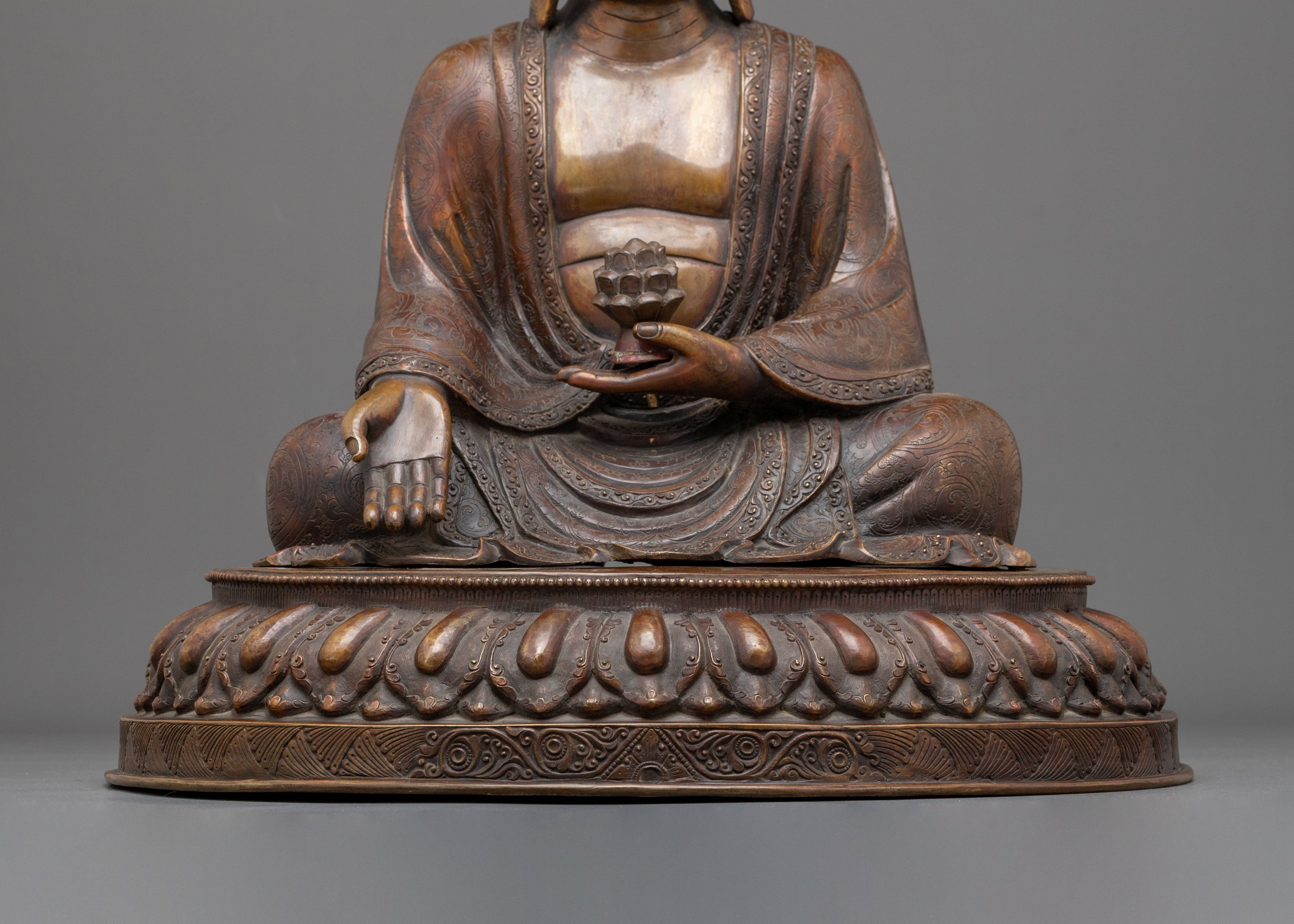Siddhartha Gautama Handmade Statue | Oxidized Copper Sculpture