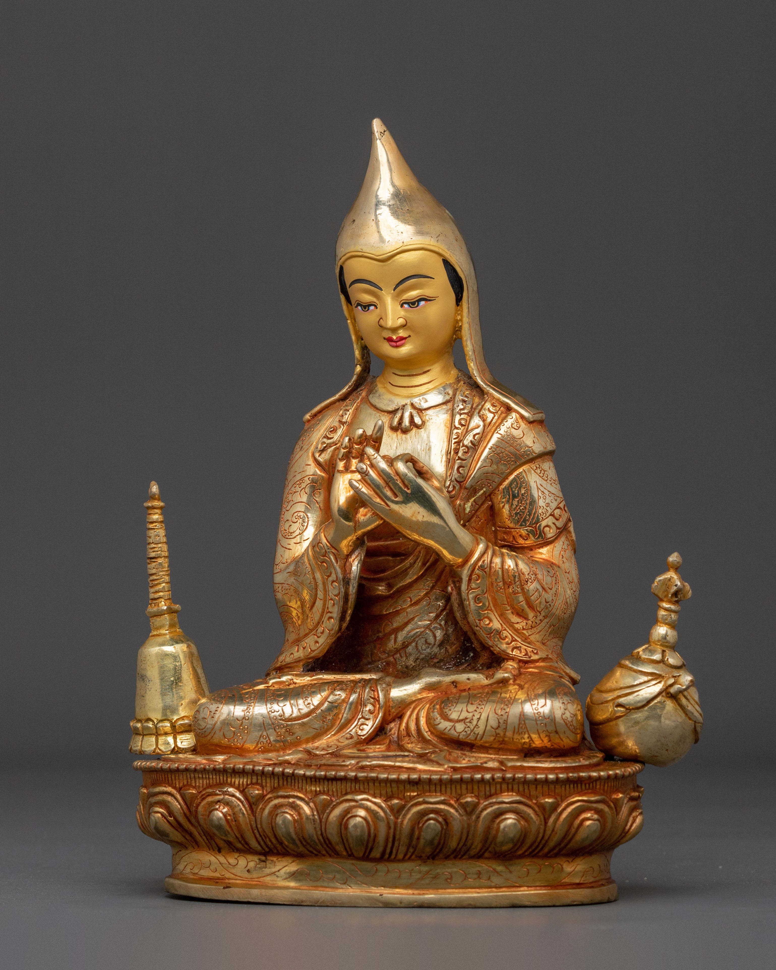 Tibetan Buddhist Master Atisa Statue | Tibetan Buddhist Scholar of Wisdom