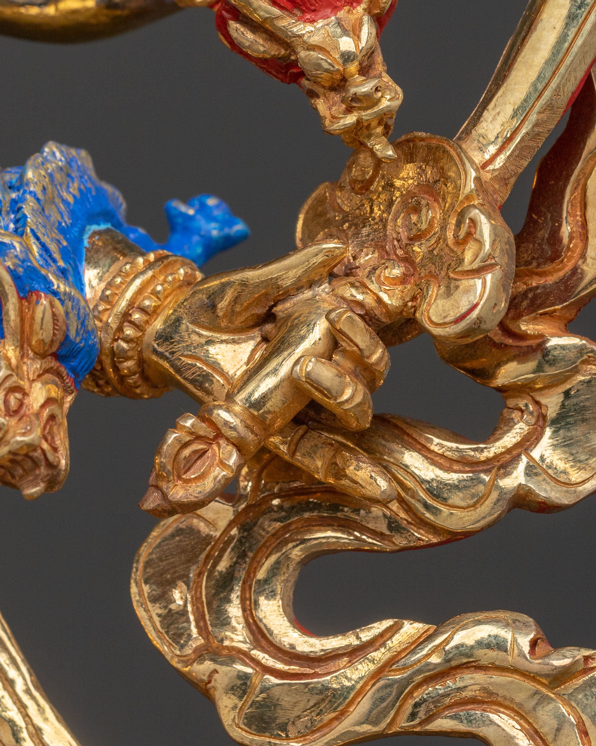 Ucchusma Protection Figure - Gilded Copper Statue